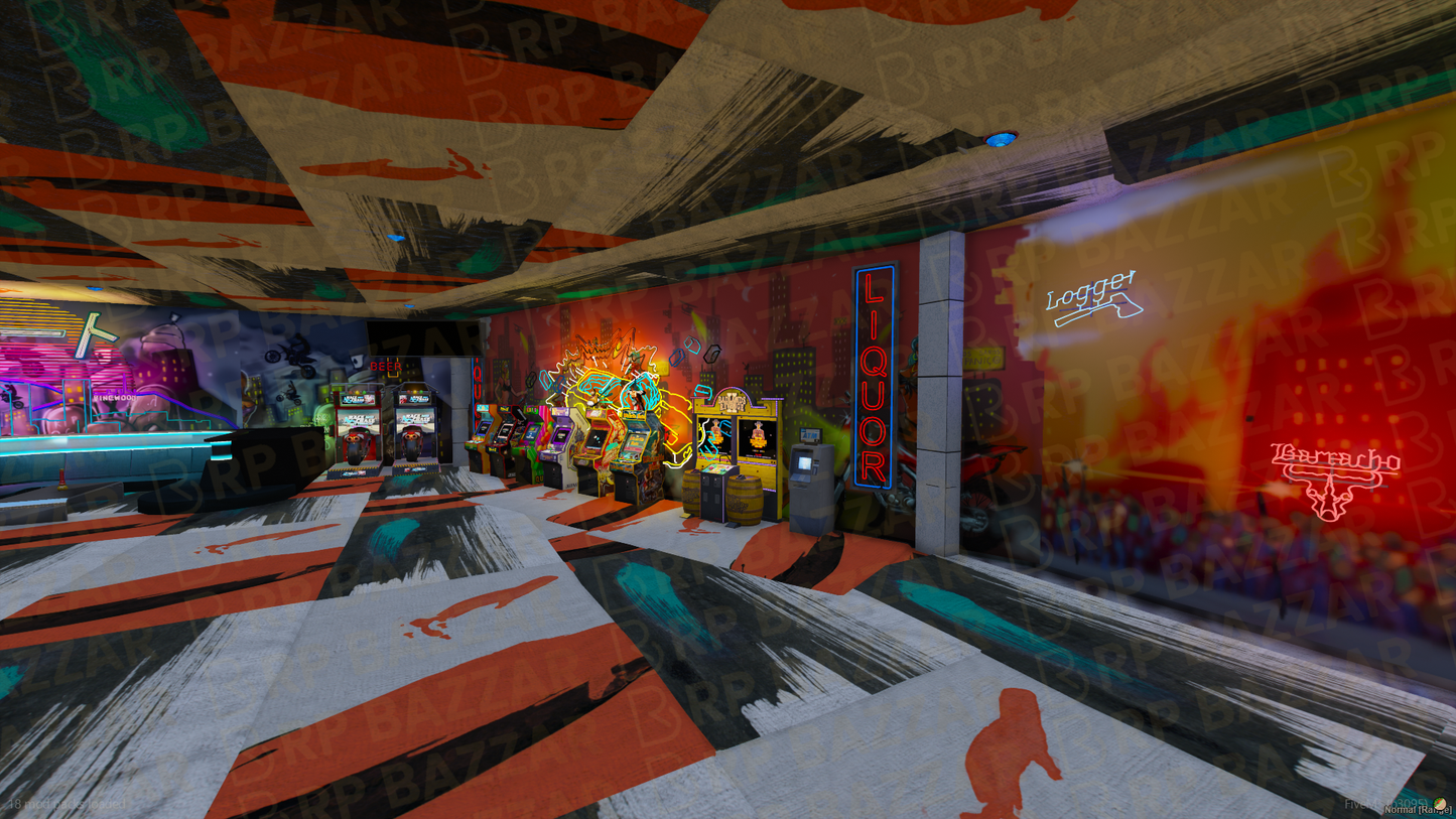 Retro Arcade Shop FiveM MLO — GTA RP Interior — ESX QB QBOX — RPBazzar
