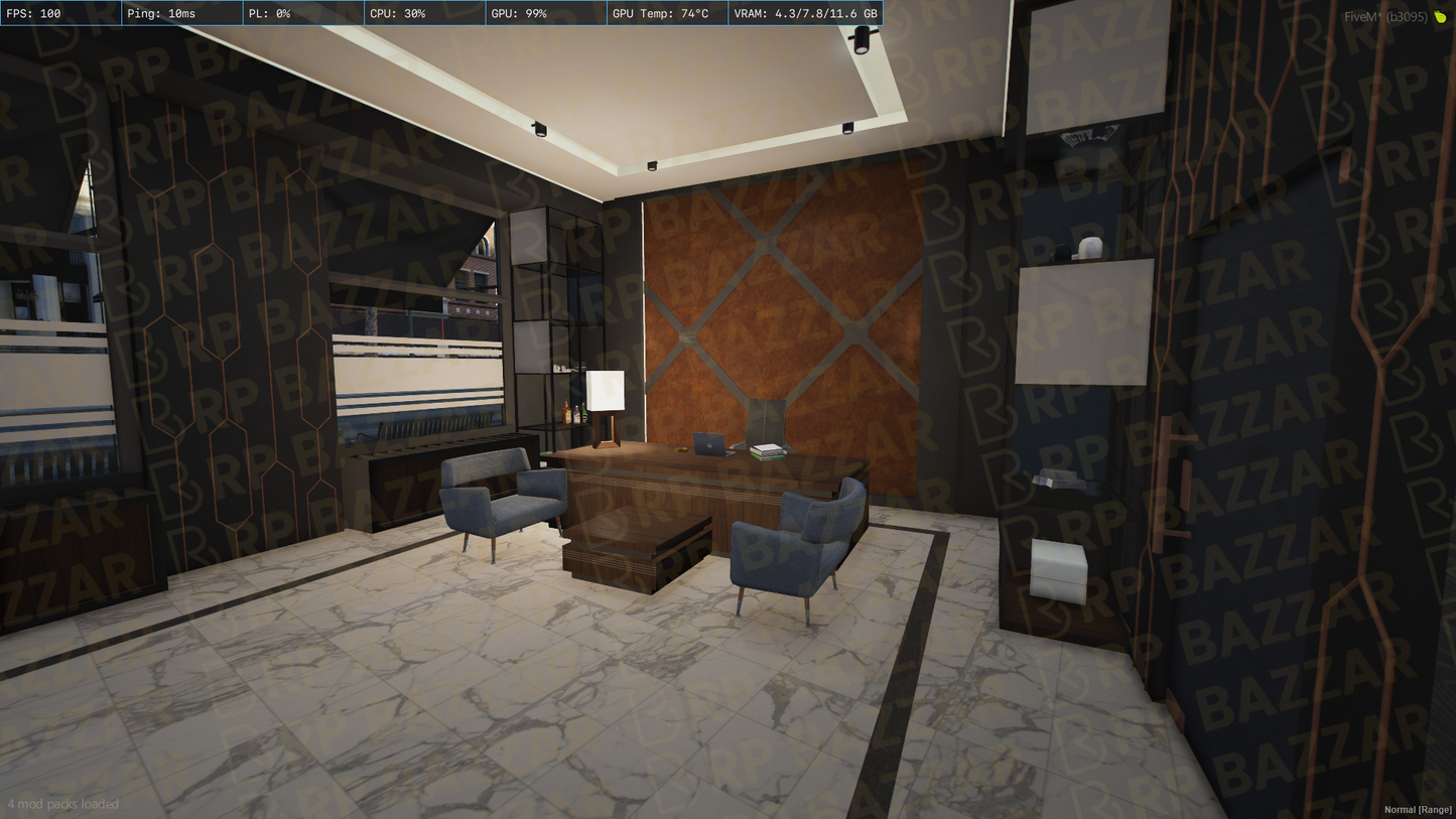 Modern Office FiveM MLO — GTA RP Interior — ESX QB QBOX — RPBazzar