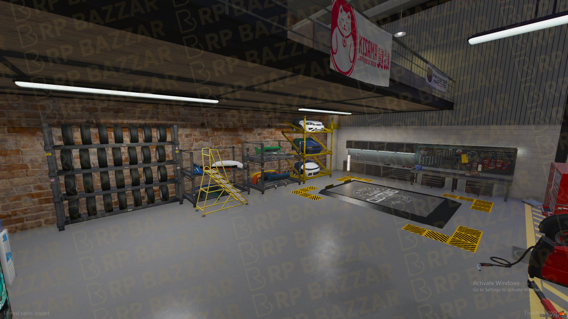 Lore-Friendly Mechanic Shop FiveM MLO — GTA RP Interior — ESX QB QBOX — RPBazzar