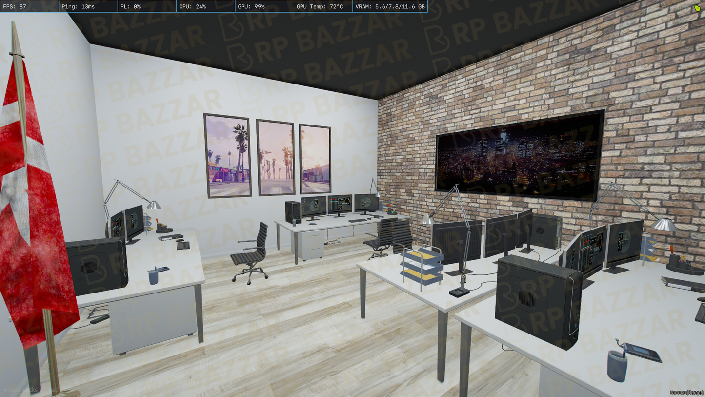 Industrial Office FiveM MLO — GTA RP Interior — ESX QB QBOX — RPBazzar