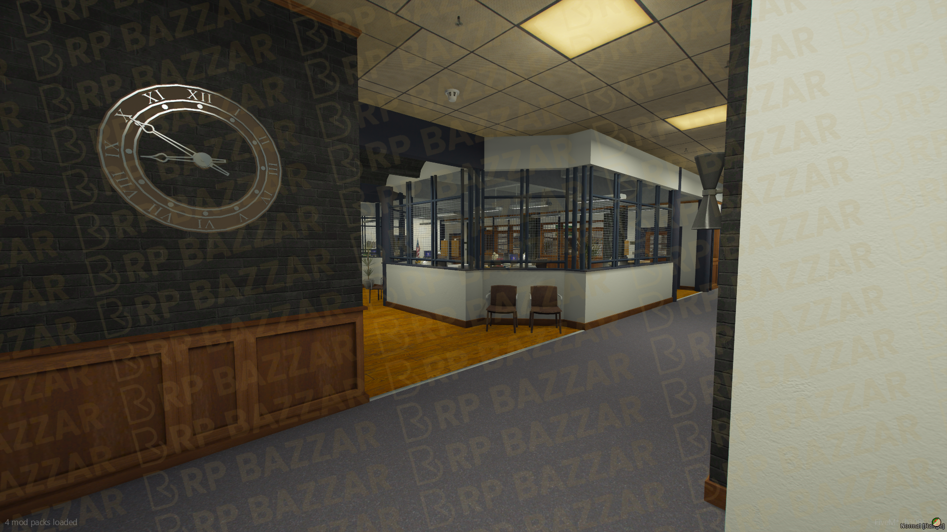 Sheriff Police Station FiveM MLO — GTA RP Interior — ESX QB QBOX — RPBazzar