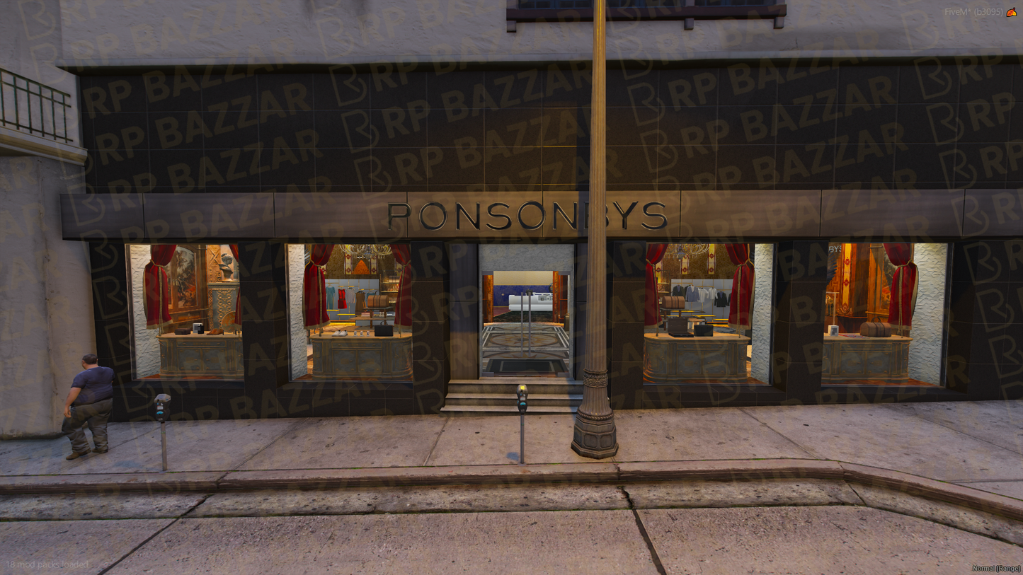 Designer Clothing Store FiveM MLO — GTA RP Interior — ESX QB QBOX — RPBazzar