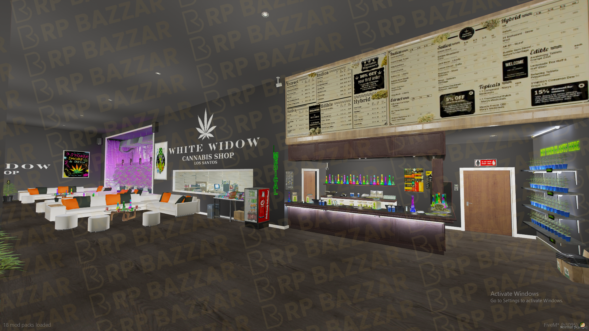 Neon Weed Store FiveM MLO — GTA RP Interior — ESX QB QBOX — RPBazzar