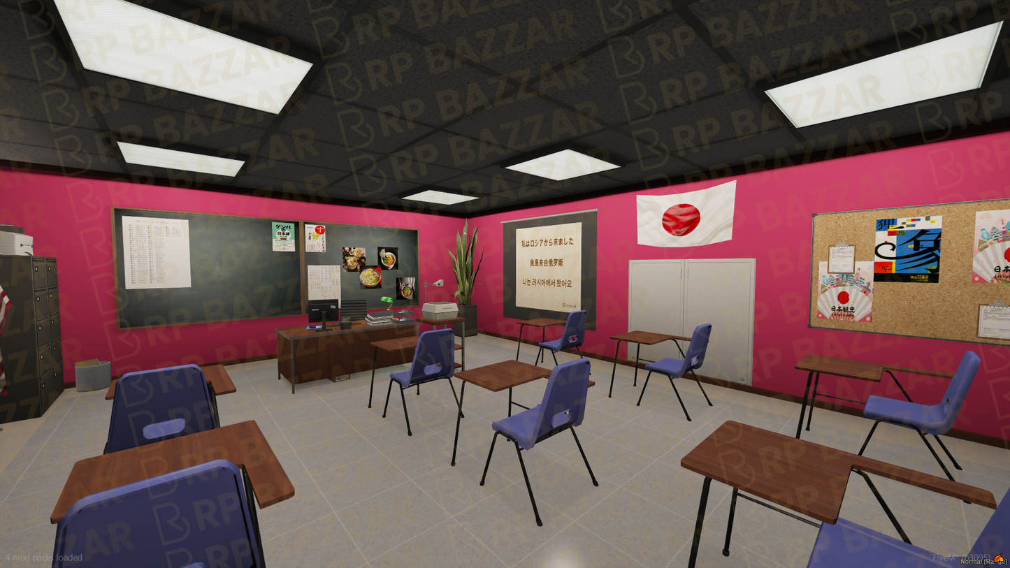 Modern School & University FiveM MLO — GTA RP Interior — ESX QB QBOX — RPBazzar