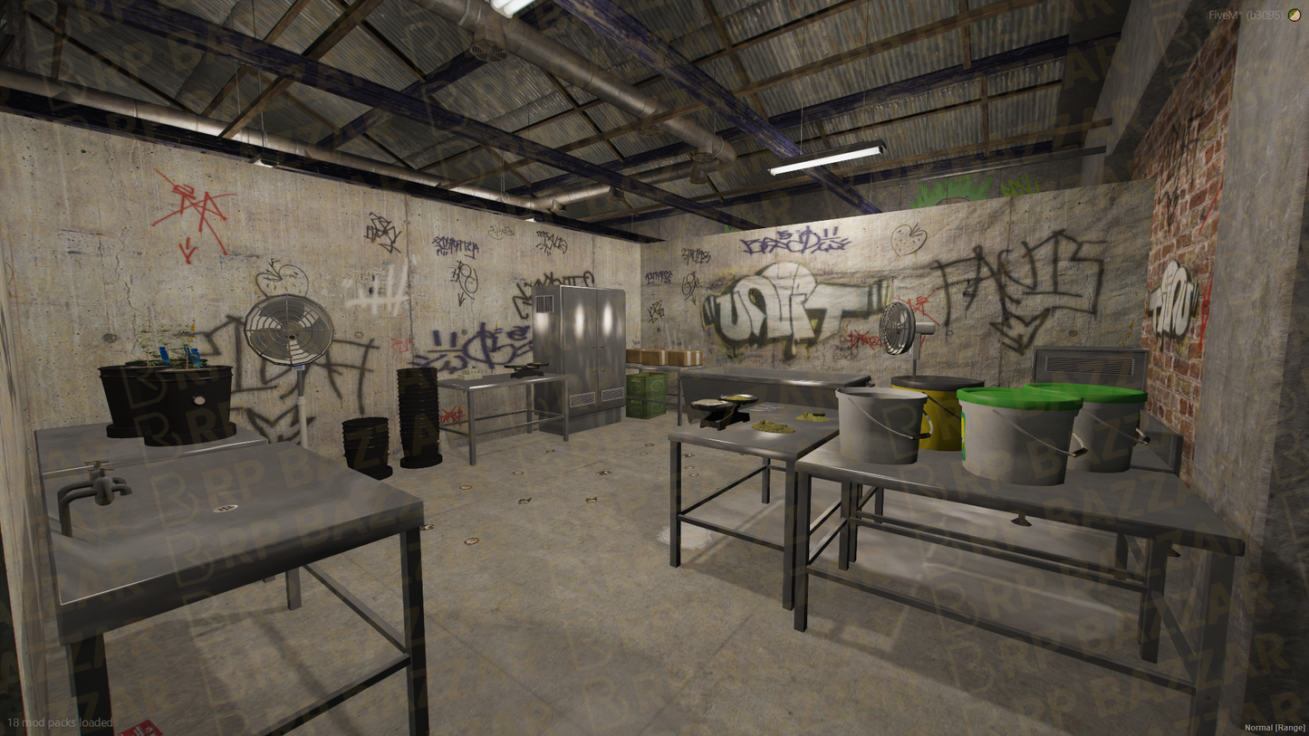 Gritty Gang Garage FiveM MLO — GTA RP Interior — ESX QB QBOX — RPBazzar