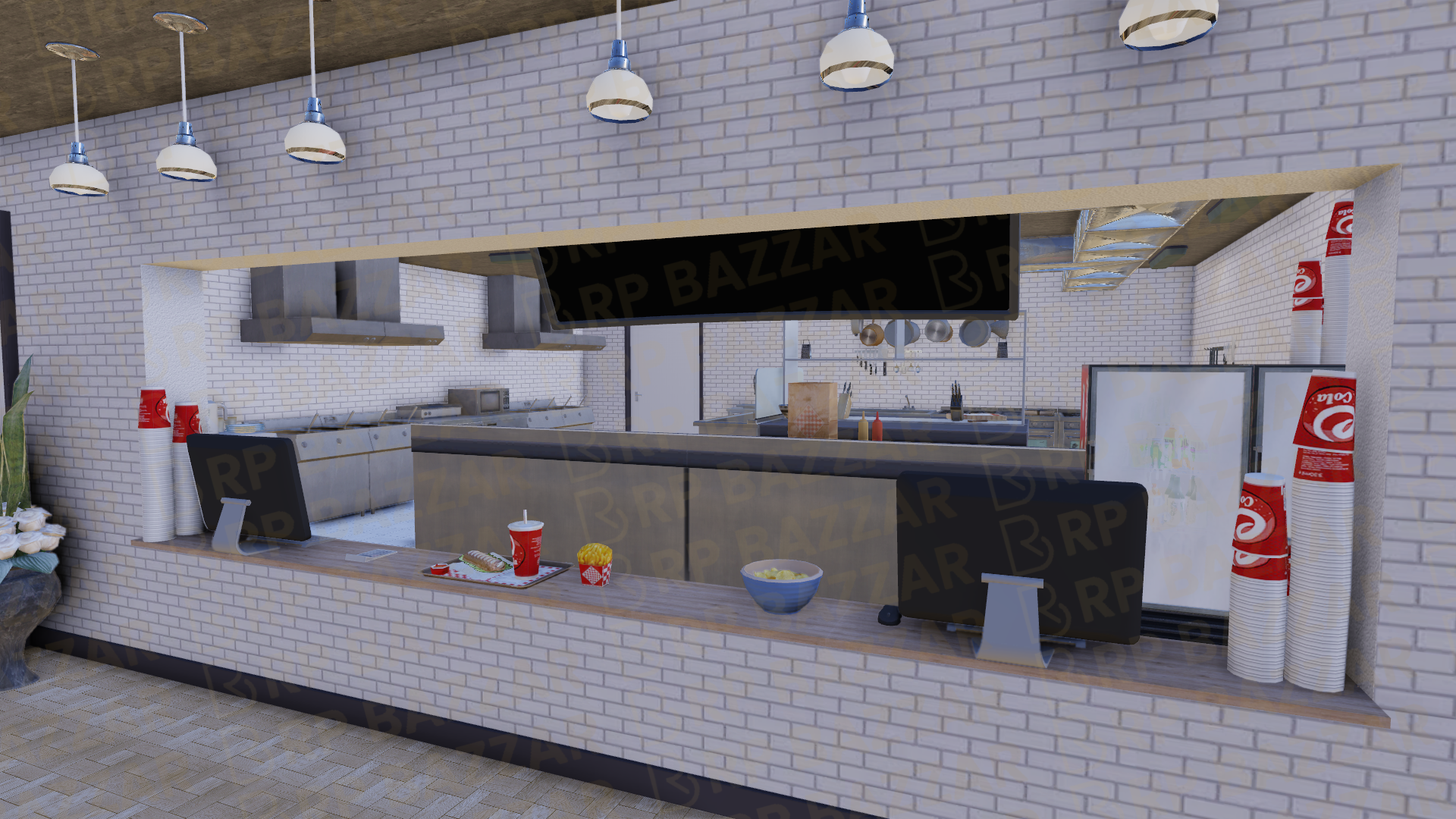 Street Burger Bar FiveM MLO — GTA RP Interior — ESX QB QBOX — RPBazzar