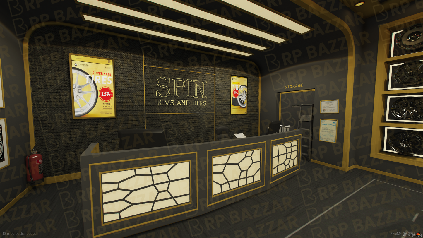 Pro Mechanic Store FiveM MLO — GTA RP Interior — ESX QB QBOX — RPBazzar