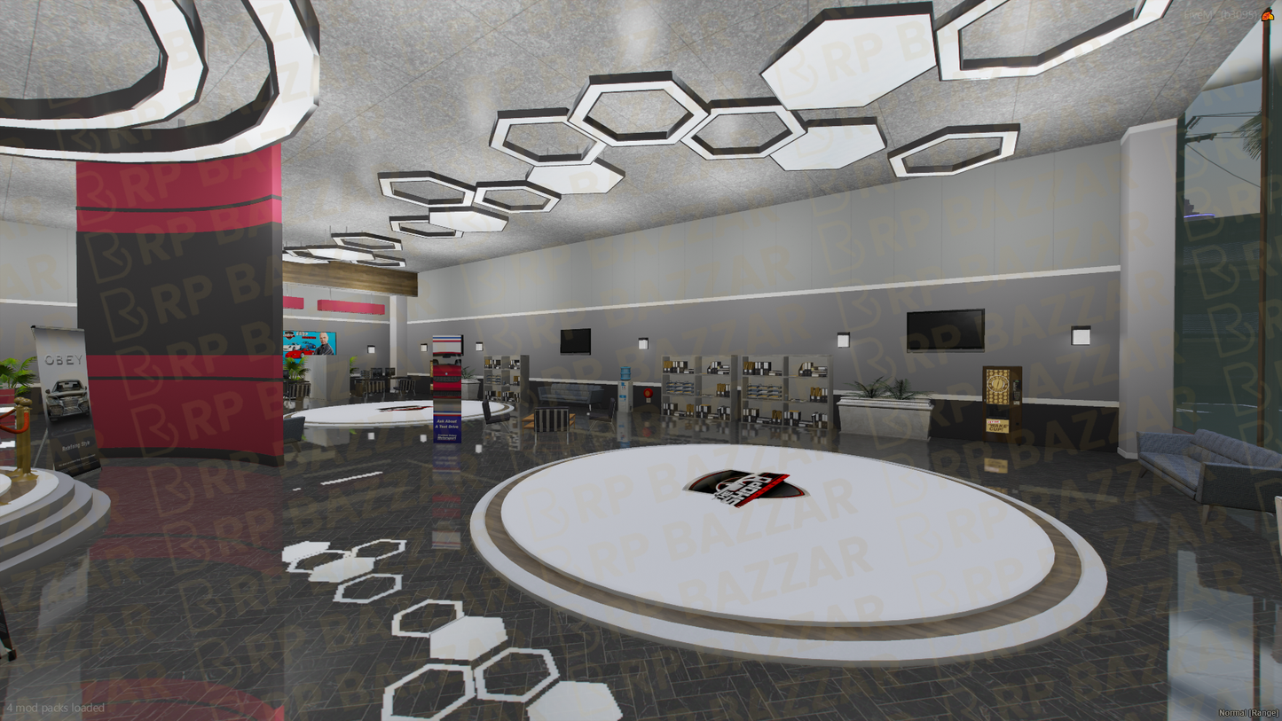 Polished Vehicle Shop FiveM MLO — GTA RP Interior — ESX QB QBOX — RPBazzar