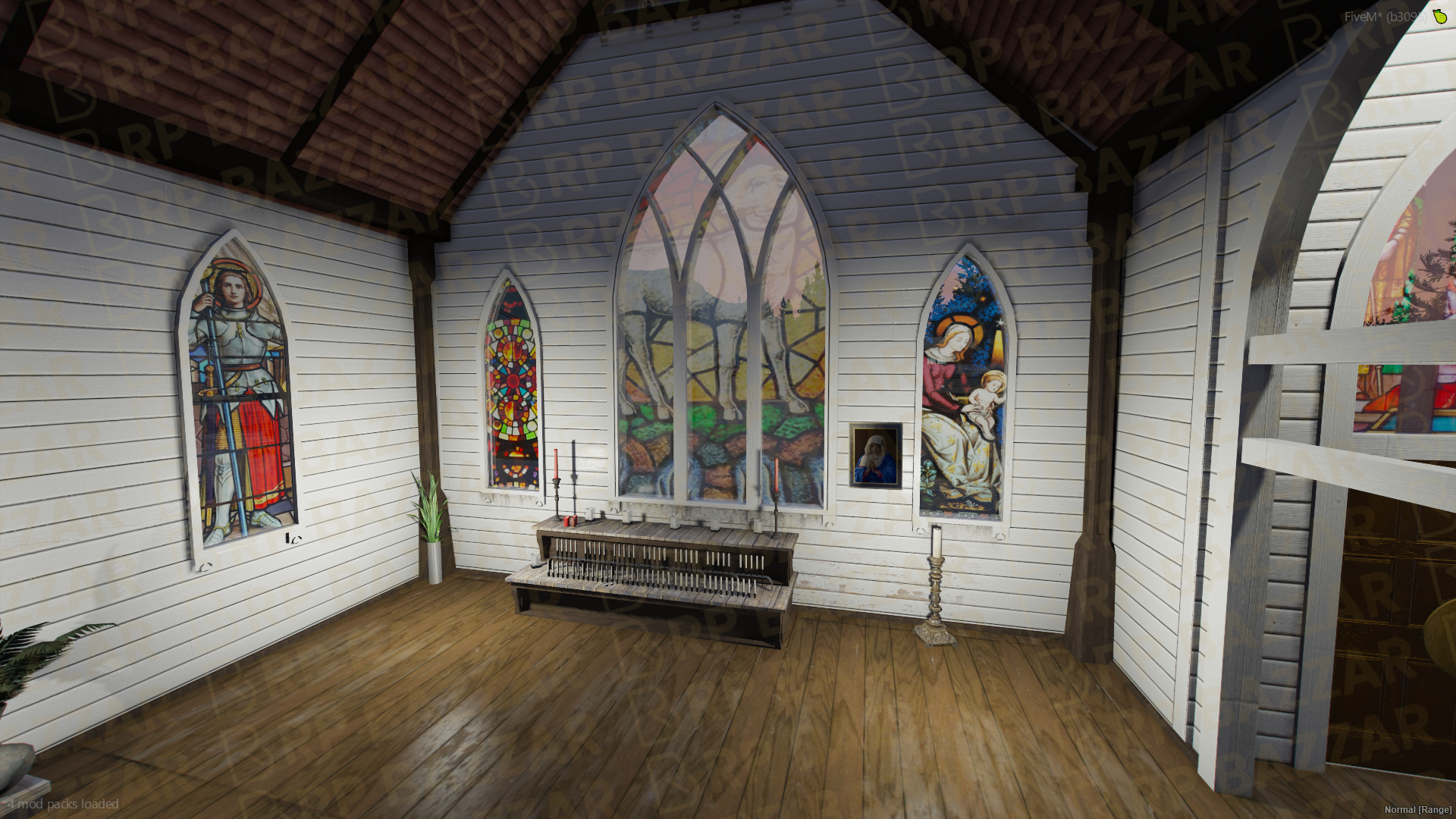 Gothic Church FiveM MLO — GTA RP Interior — ESX QB QBOX — RPBazzar