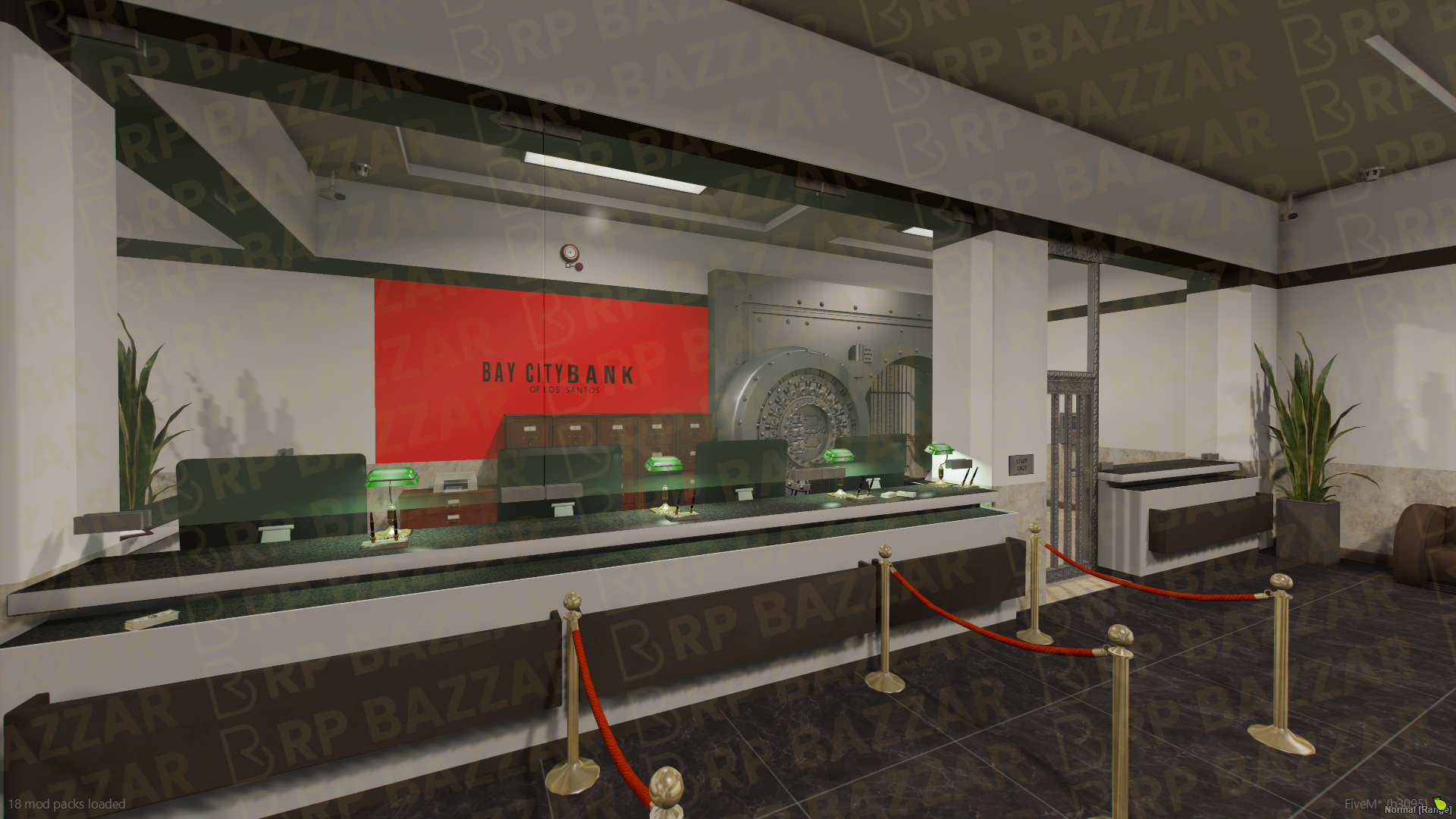 Secure Bank FiveM MLO — GTA RP Interior — ESX QB QBOX — RPBazzar