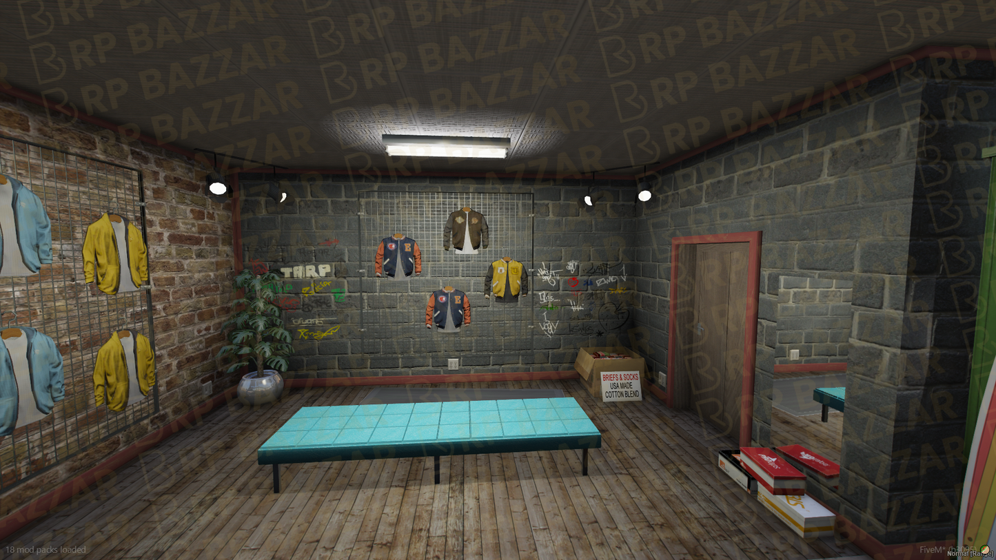 Modern Clothing Store FiveM MLO — GTA RP Interior — ESX QB QBOX — RPBazzar