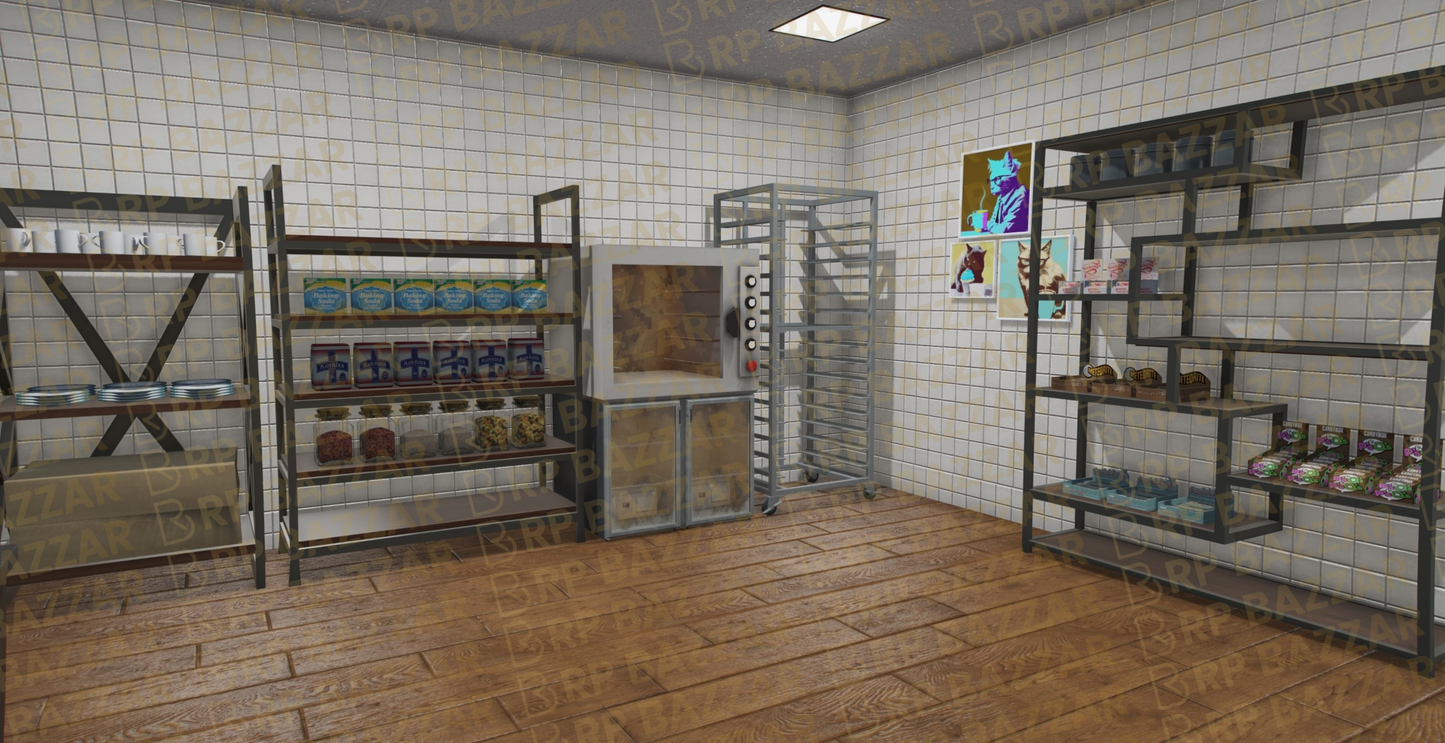 Vintage Diner FiveM MLO — GTA RP Interior — ESX QB QBOX — RPBazzar