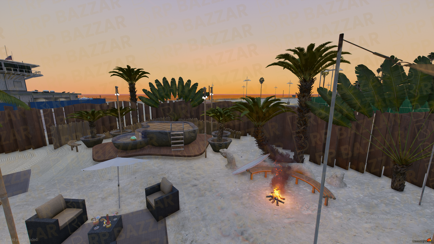 Breezy Beach Sided Area FiveM MLO — GTA RP Interior — ESX QB QBOX — RPBazzar
