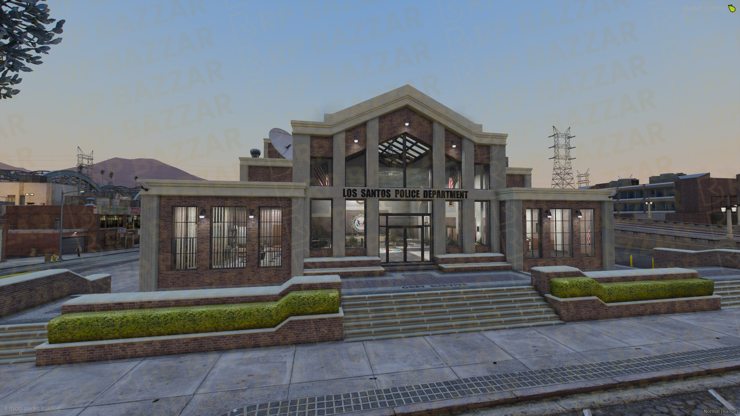 Night Police Station FiveM MLO — GTA RP Interior — ESX QB QBOX — RPBazzar
