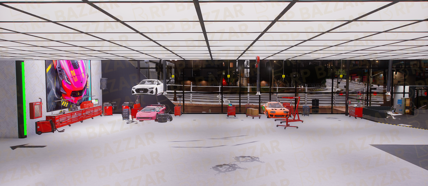 Lively Mechanic Shop FiveM MLO — GTA RP Interior — ESX QB QBOX — RPBazzar