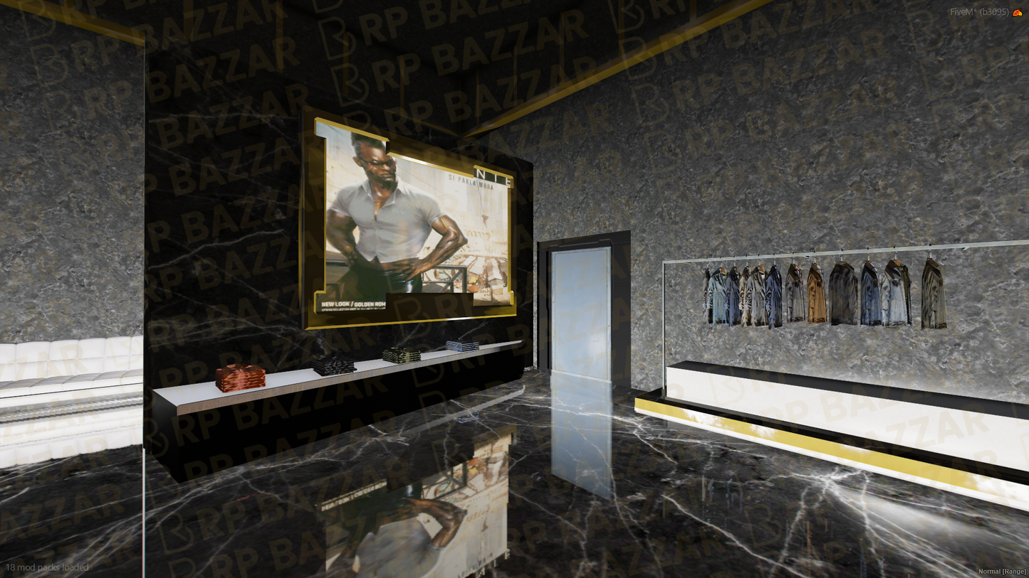 Stylish Clothing Store FiveM MLO — GTA RP Interior — ESX QB QBOX — RPBazzar