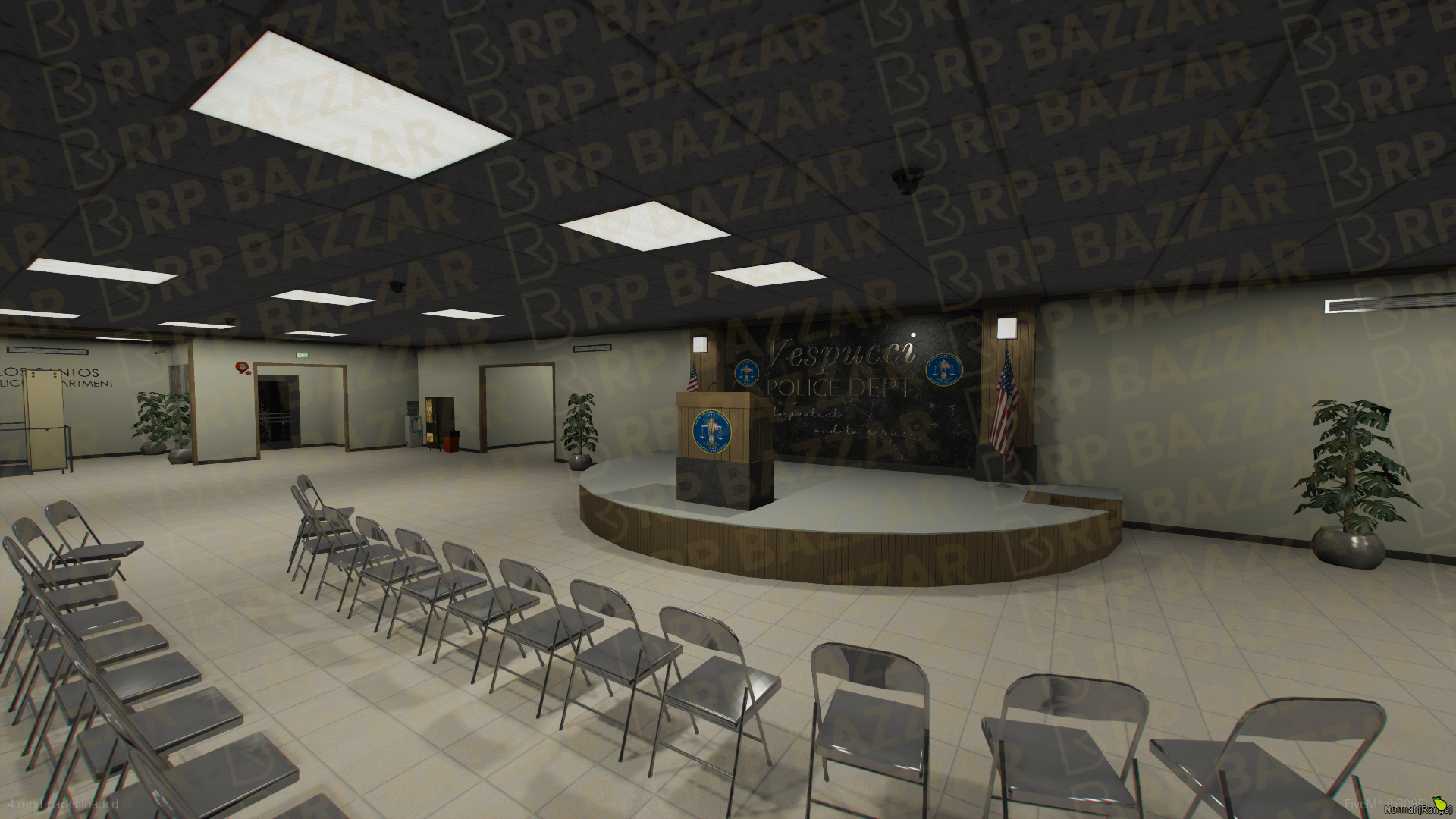 Sentinel Police Station FiveM MLO — GTA RP Interior — ESX QB QBOX — RPBazzar
