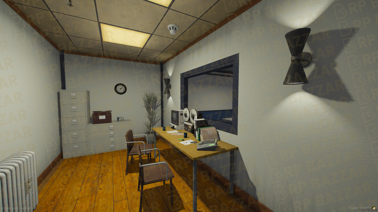 Sheriff Police Station FiveM MLO — GTA RP Interior — ESX QB QBOX — RPBazzar