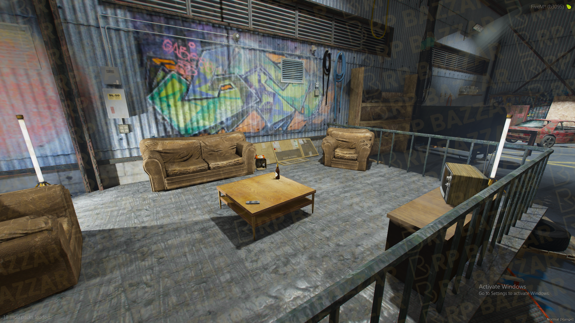 Outlaw Mechanic Shop FiveM MLO — GTA RP Interior — ESX QB QBOX — RPBazzar