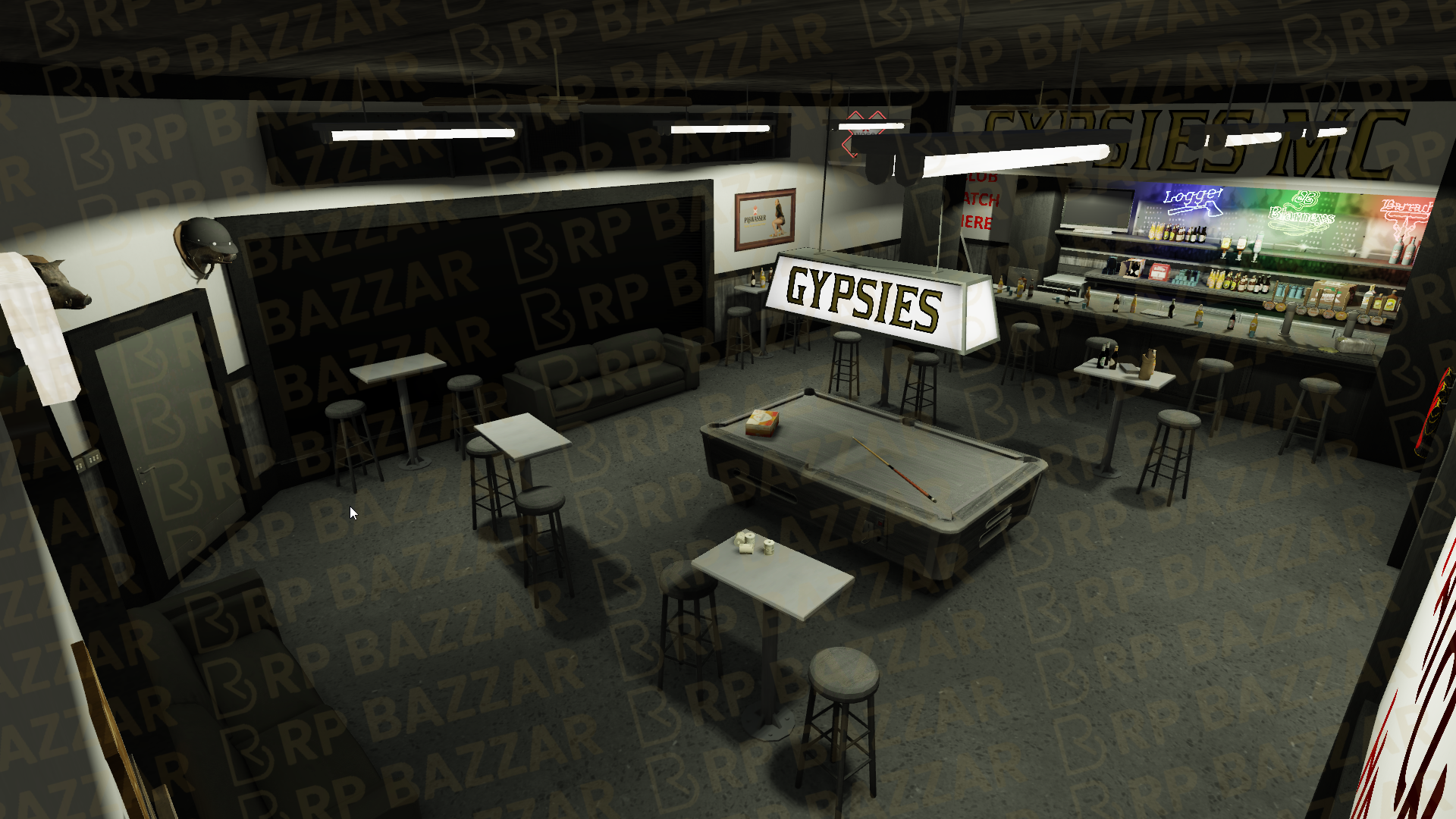 Outlaw Gang Garage FiveM MLO — GTA RP Interior — ESX QB QBOX — RPBazzar