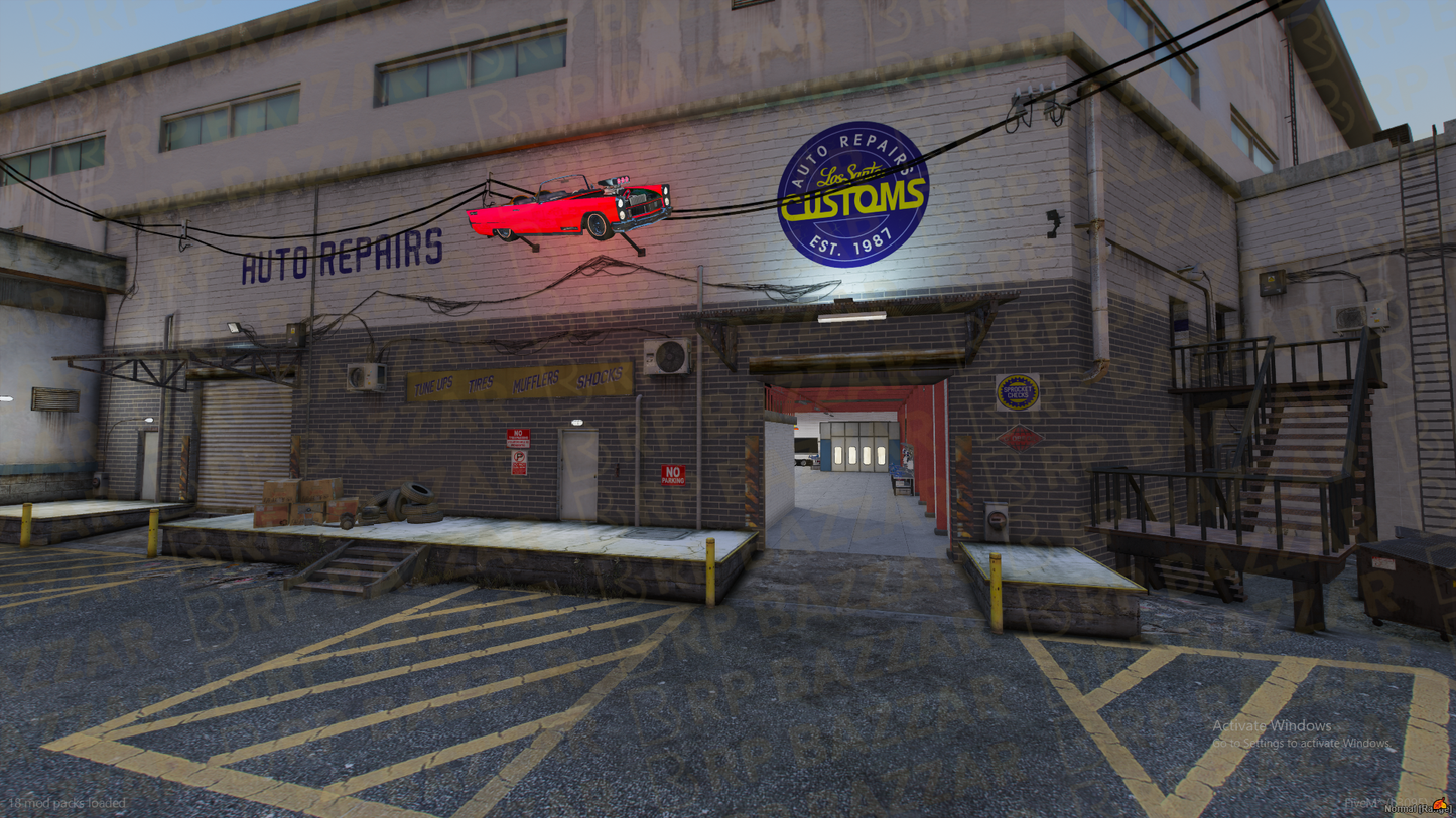 Immersive Mechanic Shop FiveM MLO — GTA RP Interior — ESX QB QBOX — RPBazzar