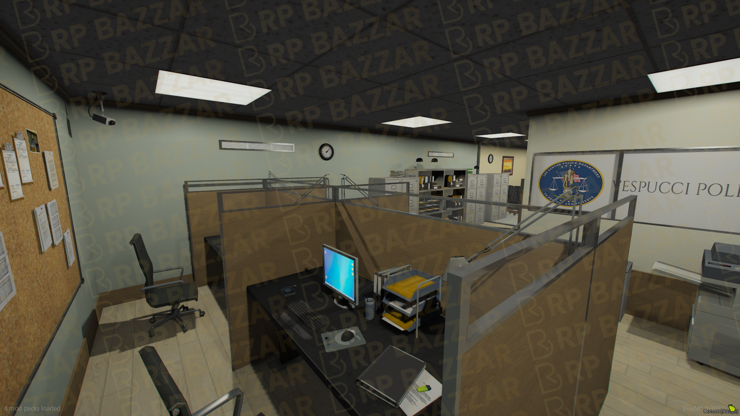 Sentinel Police Station FiveM MLO — GTA RP Interior — ESX QB QBOX — RPBazzar