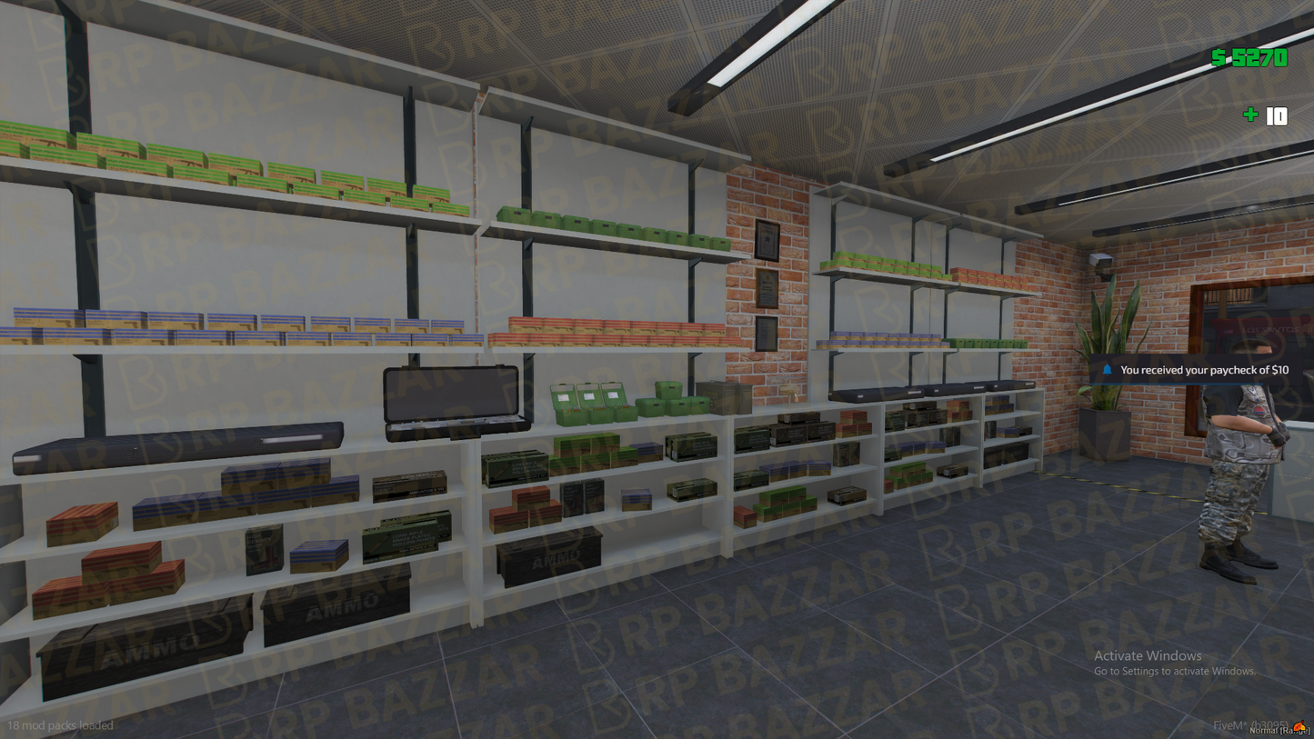 Tactical Ammunation Store FiveM MLO — GTA RP Interior — ESX QB QBOX — RPBazzar