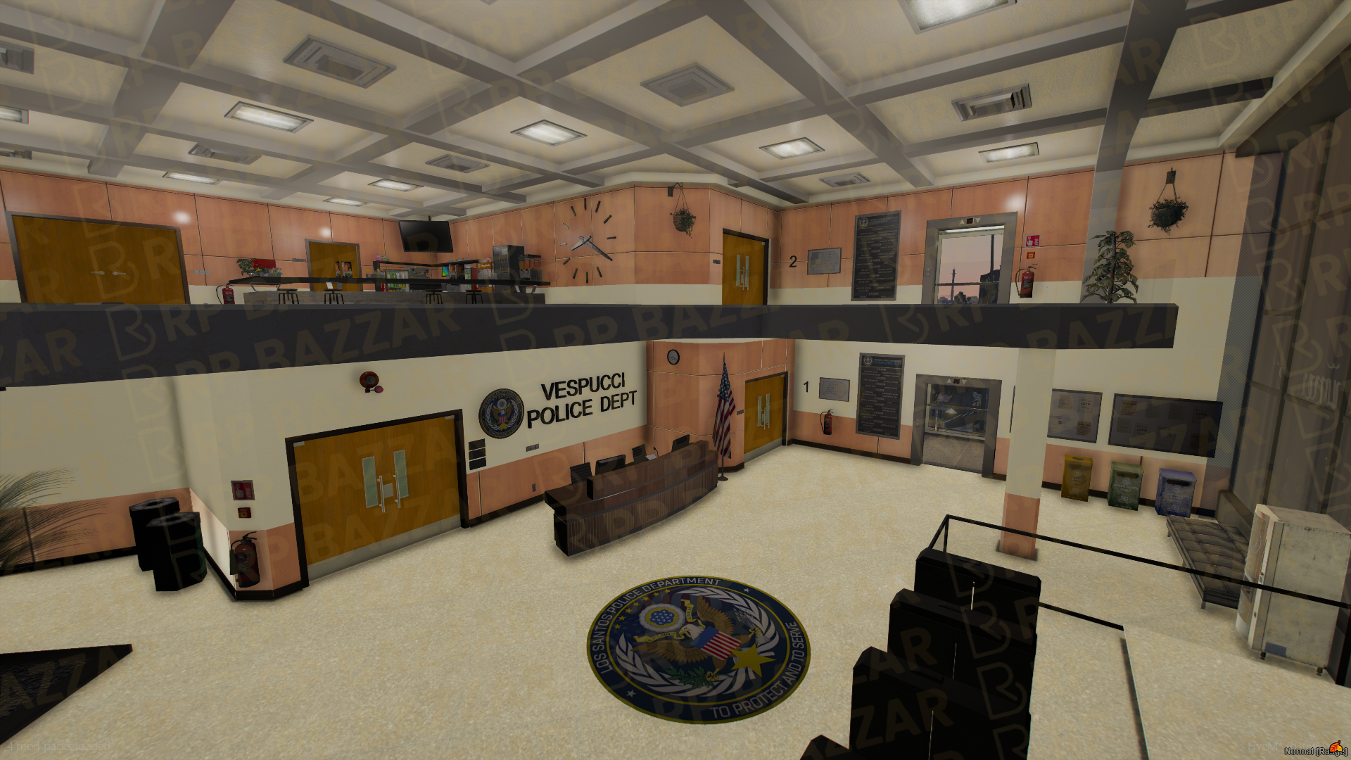 Guardian Police Station FiveM MLO — GTA RP Interior — ESX QB QBOX — RPBazzar