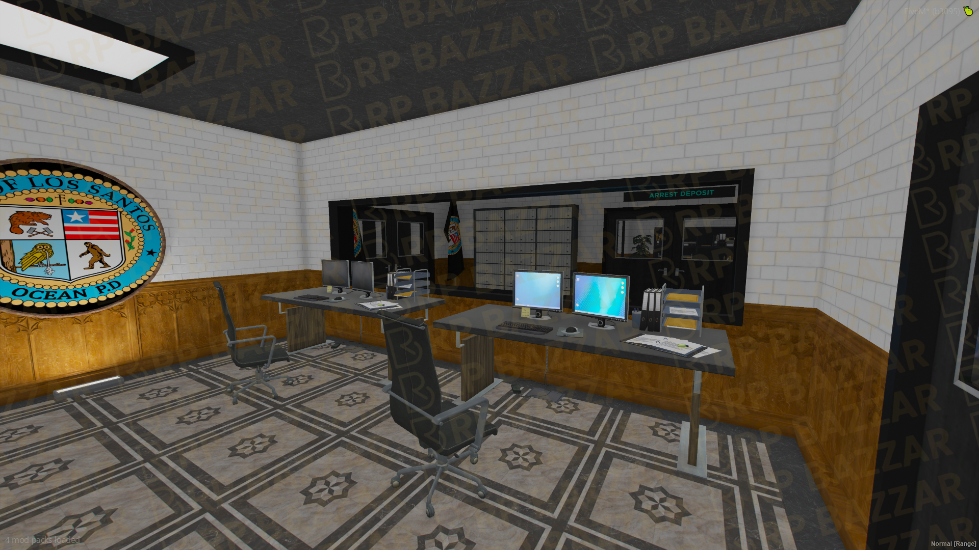 Patrol Police Station FiveM MLO — GTA RP Interior — ESX QB QBOX — RPBazzar