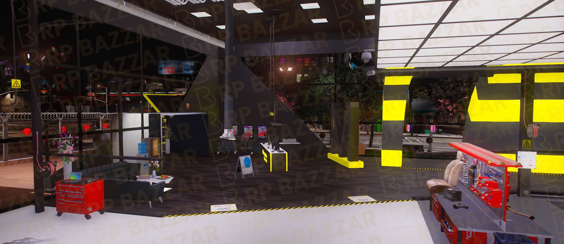 Lively Mechanic Shop FiveM MLO — GTA RP Interior — ESX QB QBOX — RPBazzar