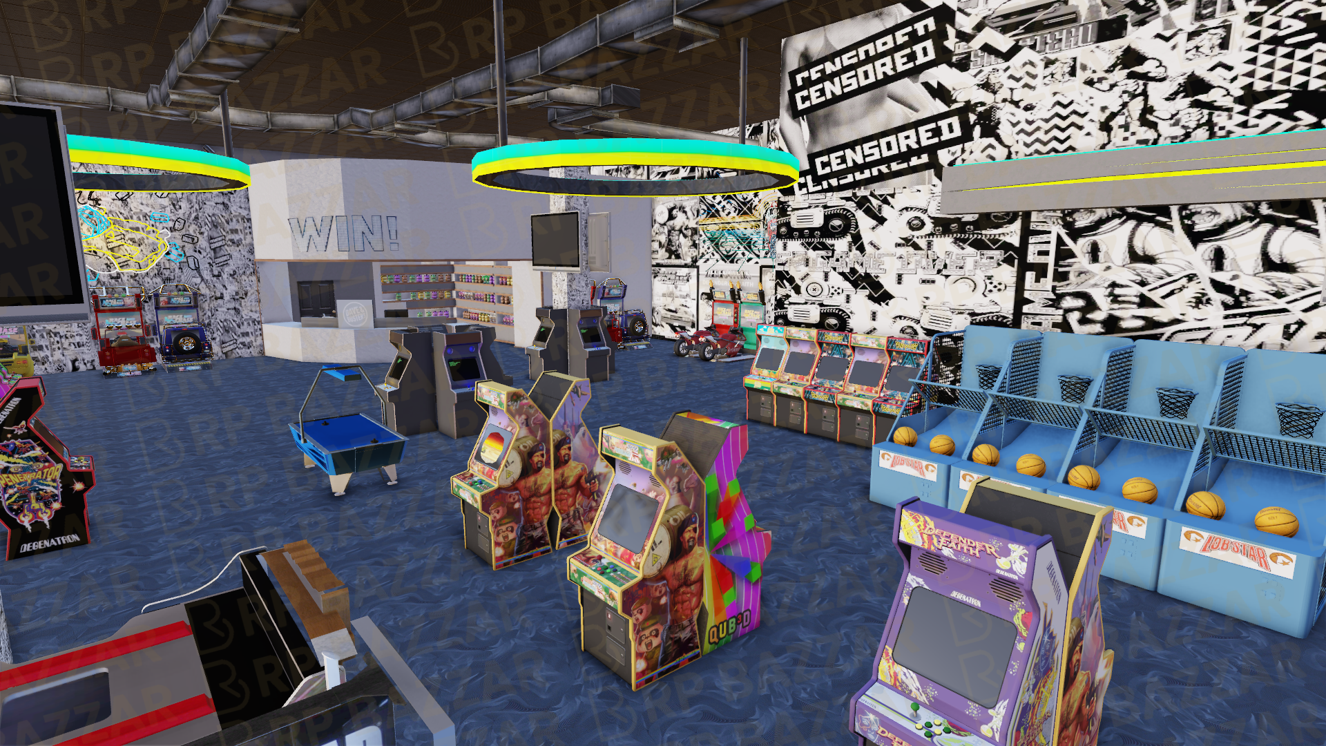 Neon Arcade Shop FiveM MLO — GTA RP Interior — ESX QB QBOX — RPBazzar