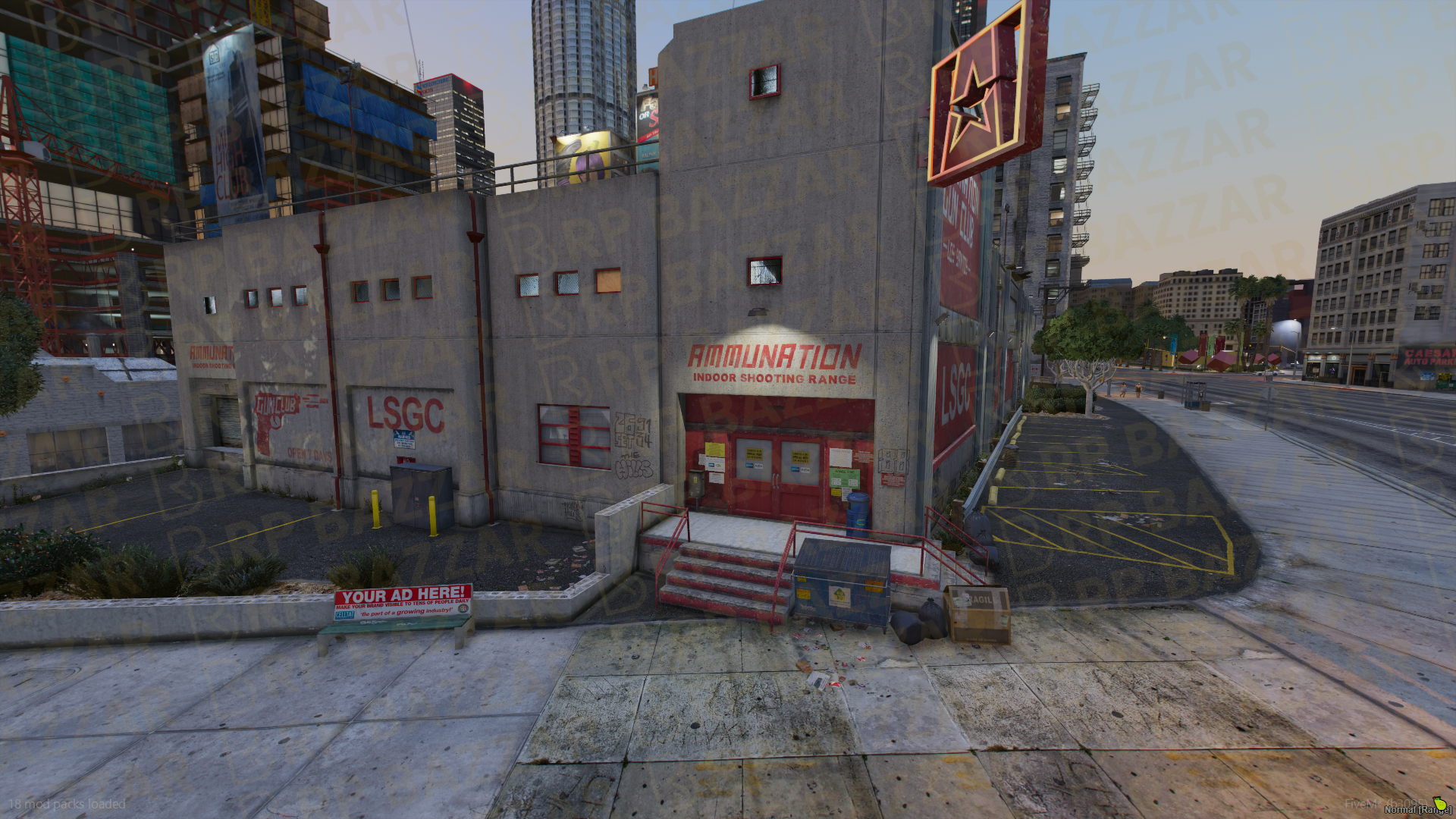 Urban Ammunation Store FiveM MLO — GTA RP Interior — ESX QB QBOX — RPBazzar