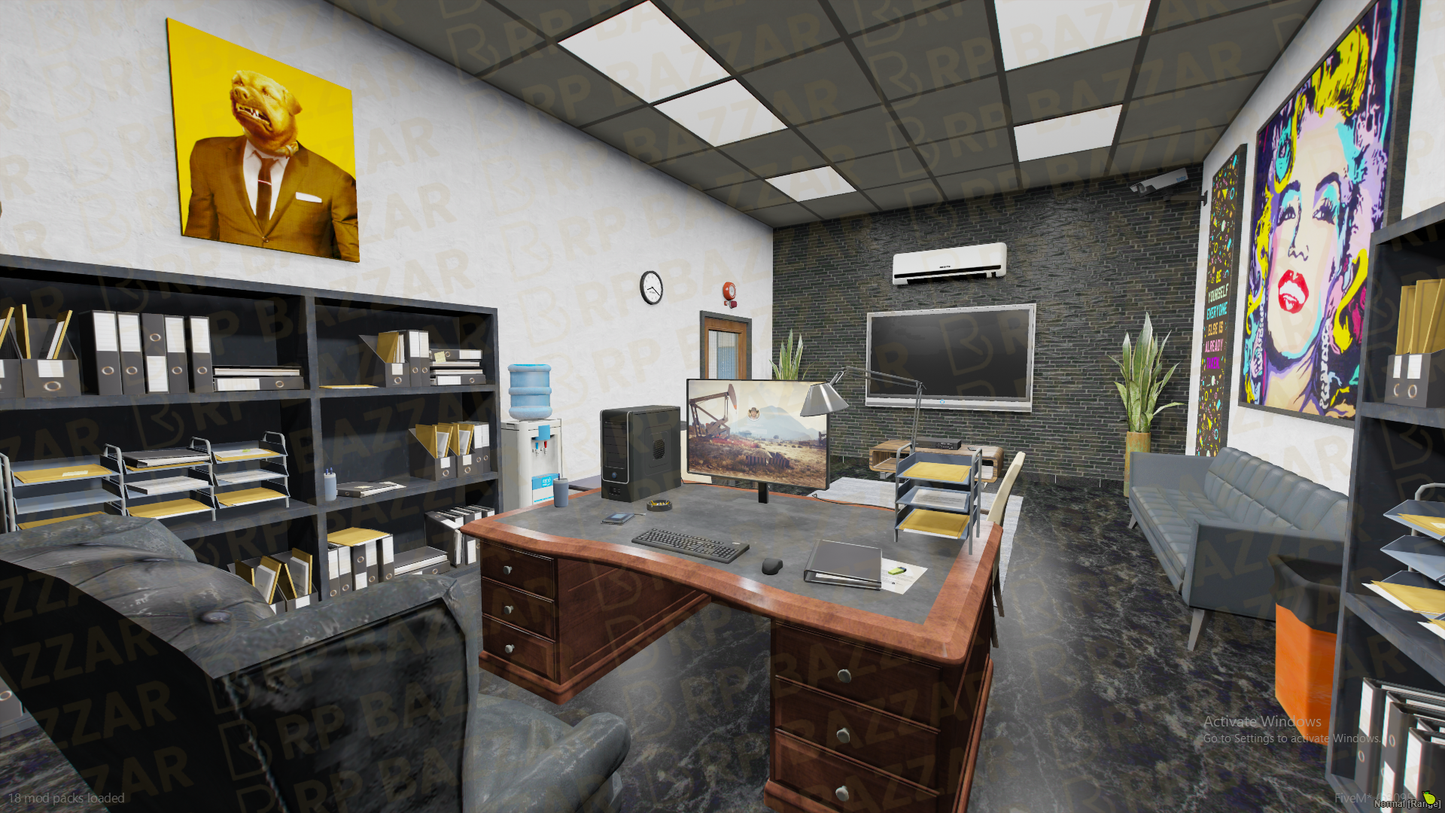 Retro Mechanic Shop FiveM MLO — GTA RP Interior — ESX QB QBOX — RPBazzar