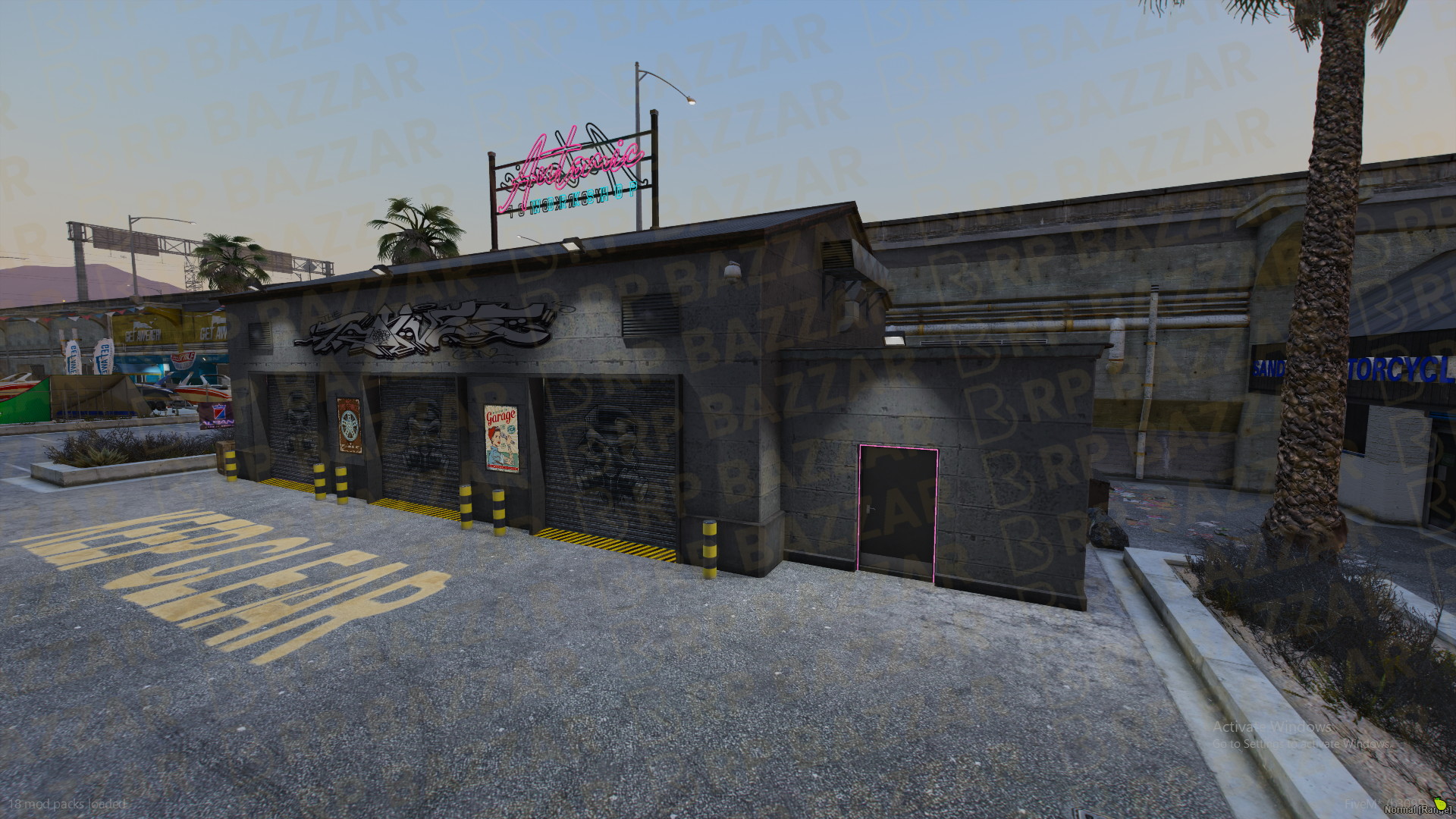Neon Mechanic Shop FiveM MLO — GTA RP Interior — ESX QB QBOX — RPBazzar