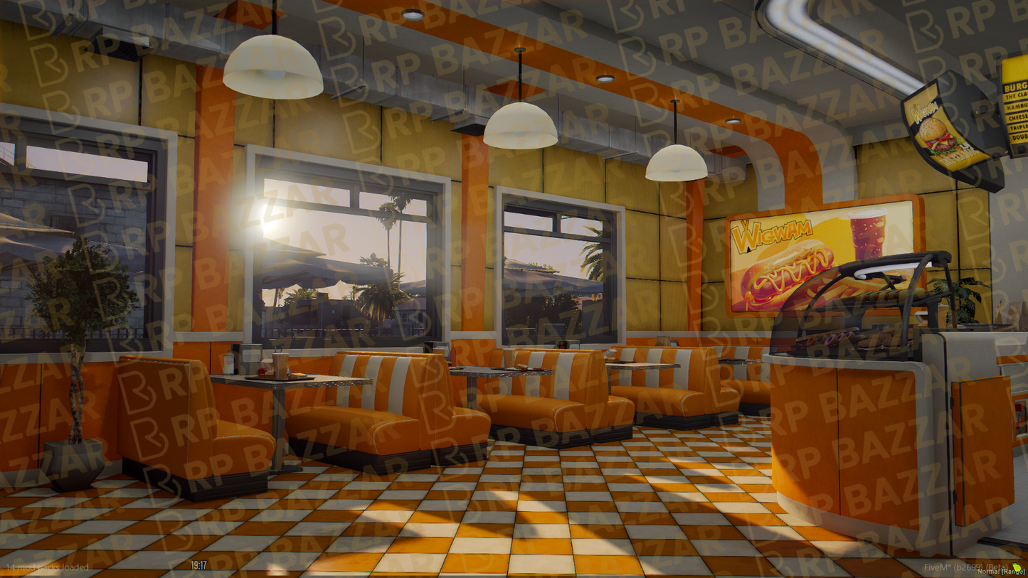 Custom Pizza Place FiveM MLO — GTA RP Interior — ESX QB QBOX — RPBazzar