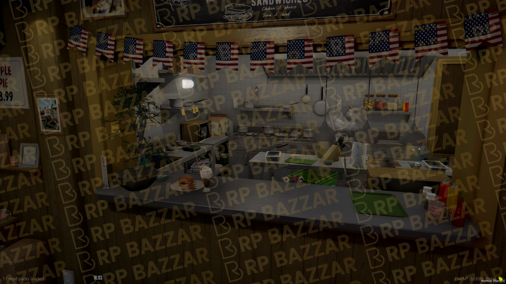 Custom Snack Bar FiveM MLO — GTA RP Interior — ESX QB QBOX — RPBazzar