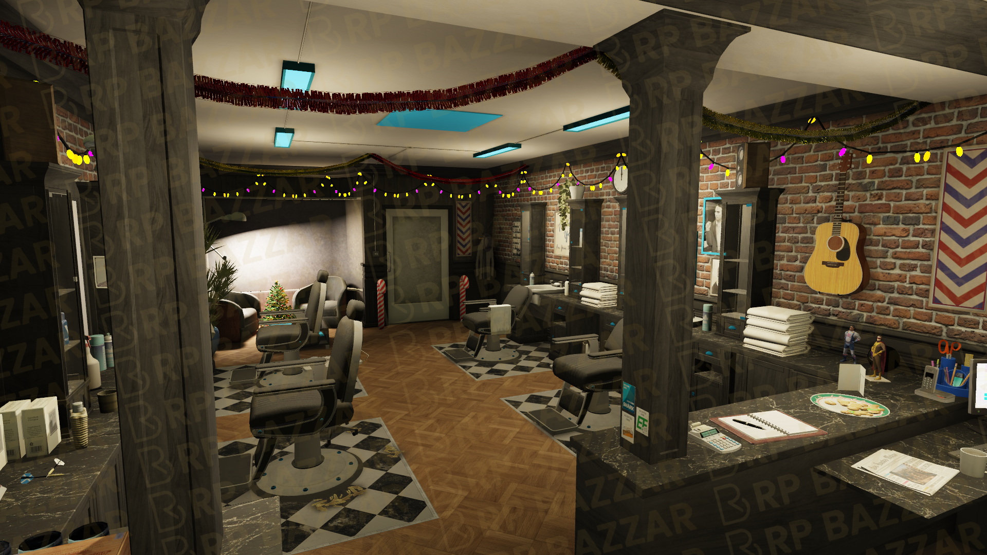 Classic Barber & Saloon FiveM MLO — GTA RP Interior — ESX QB QBOX — RPBazzar