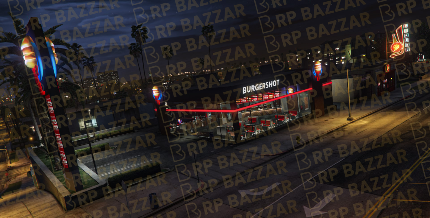 Gritty Burger Bar FiveM MLO — GTA RP Interior — ESX QB QBOX — RPBazzar