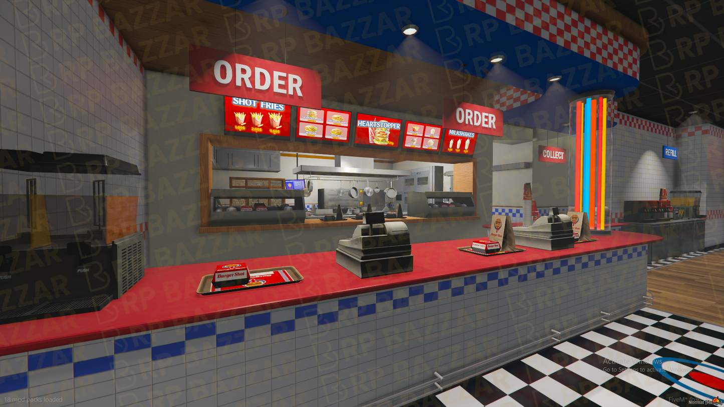 Downtown Steakhouse FiveM MLO — GTA RP Interior — ESX QB QBOX — RPBazzar