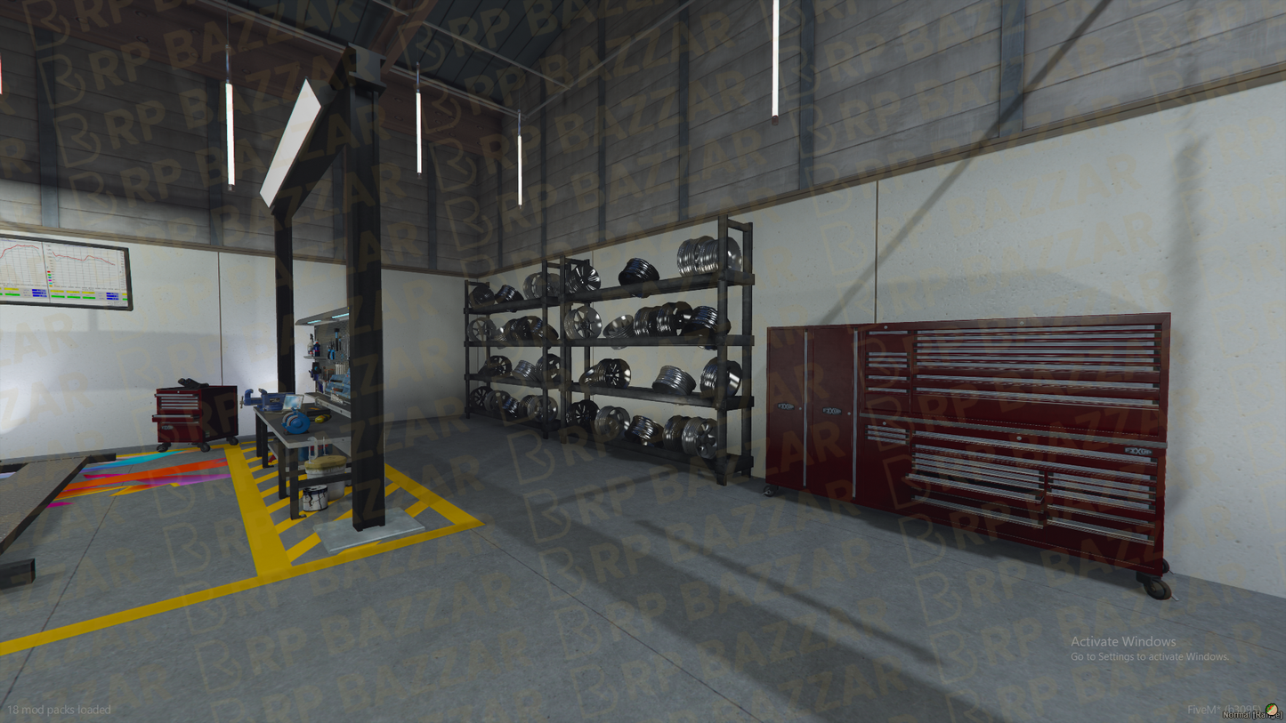 Secret Mechanic Shop FiveM MLO — GTA RP Interior — ESX QB QBOX — RPBazzar