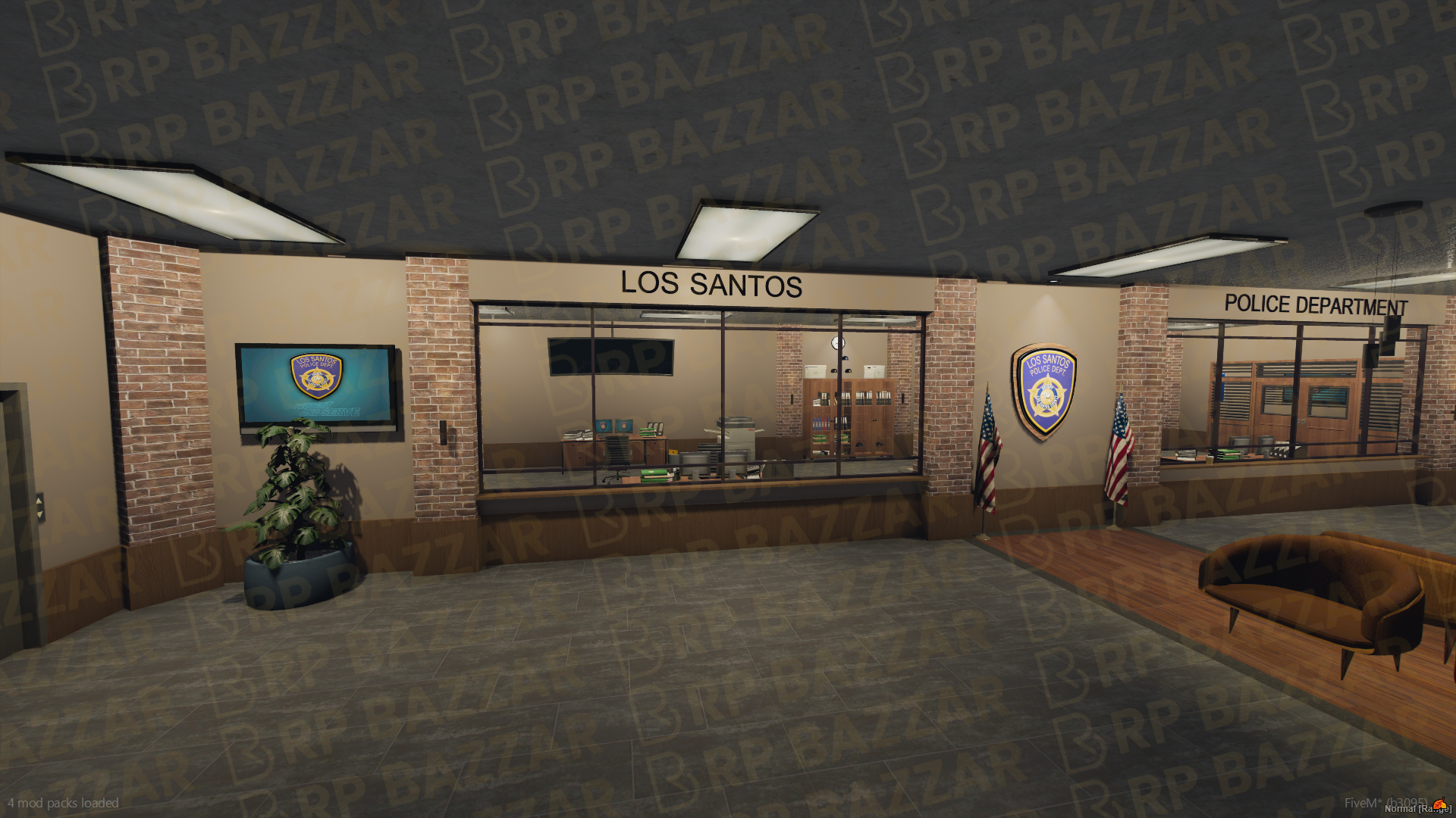 Metro Police Station FiveM MLO — GTA RP Interior — ESX QB QBOX — RPBazzar