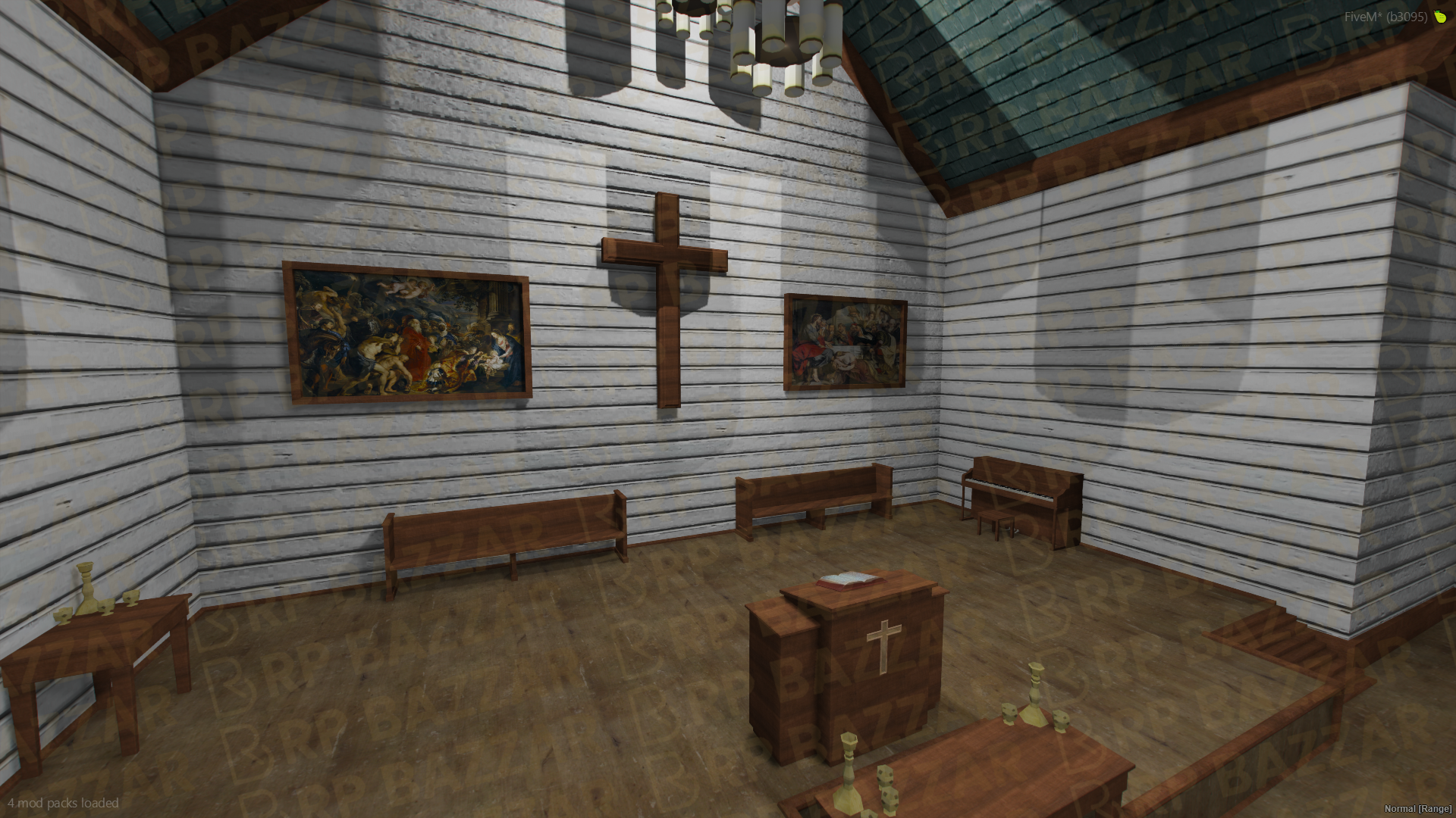 Stone Church FiveM MLO — GTA RP Interior — ESX QB QBOX — RPBazzar
