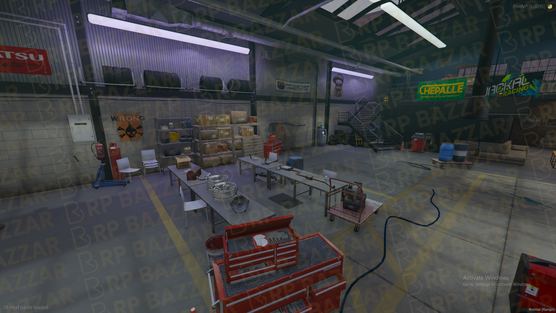 Mega Mechanic Shop FiveM MLO — GTA RP Interior — ESX QB QBOX — RPBazzar
