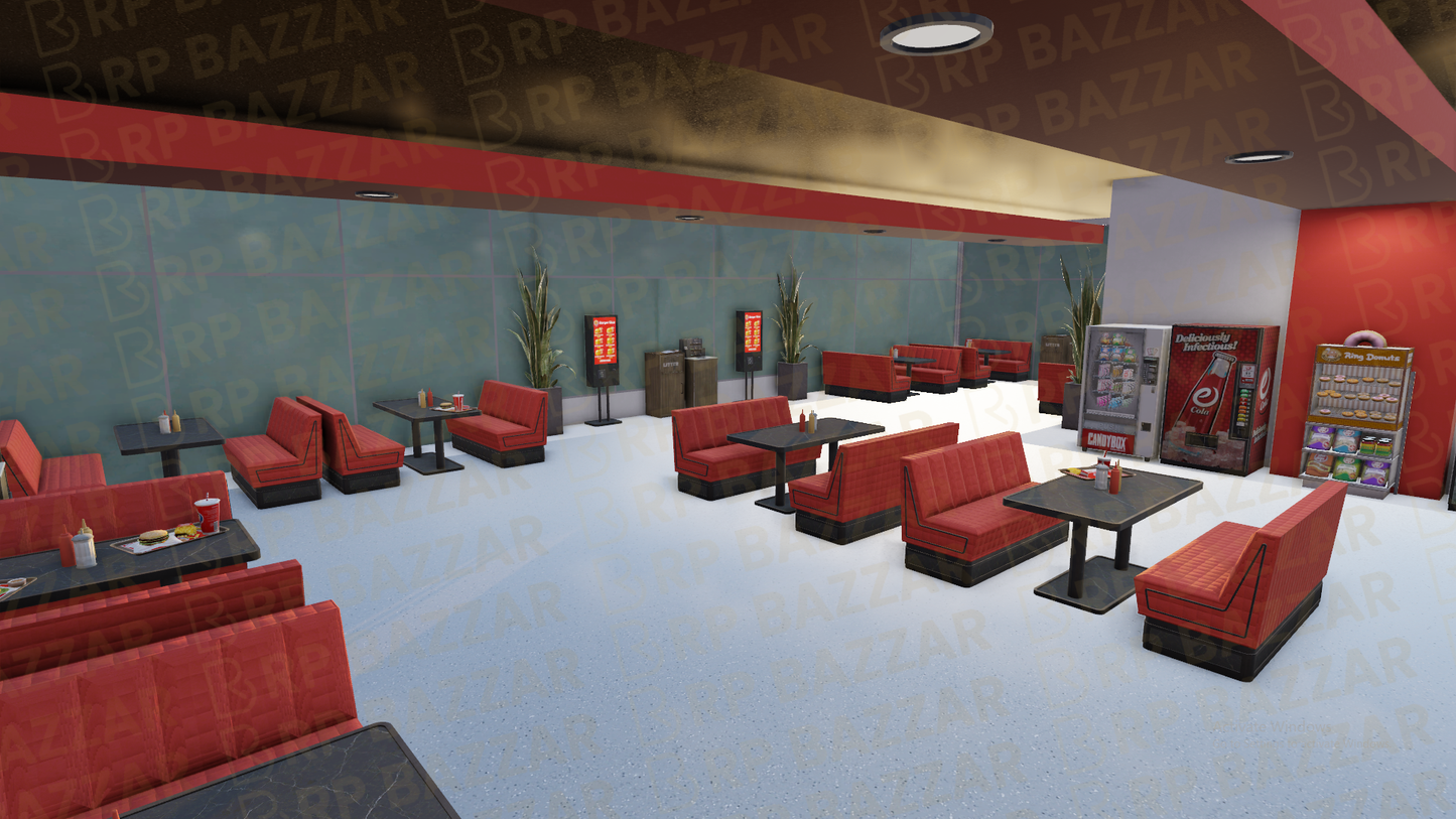 Mega Food Hall FiveM MLO — GTA RP Interior — ESX QB QBOX — RPBazzar