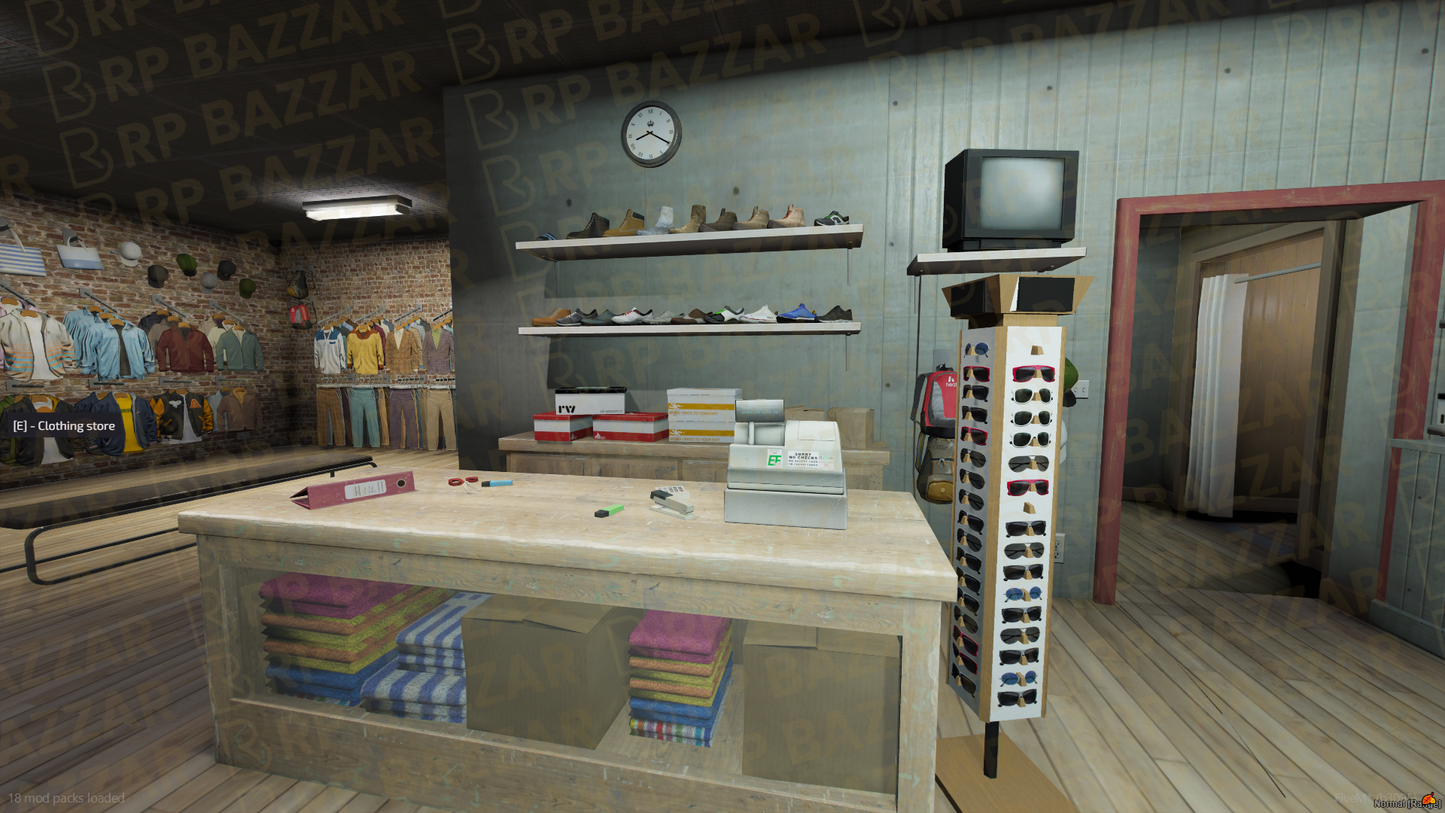 Street Clothing Store FiveM MLO — GTA RP Interior — ESX QB QBOX — RPBazzar