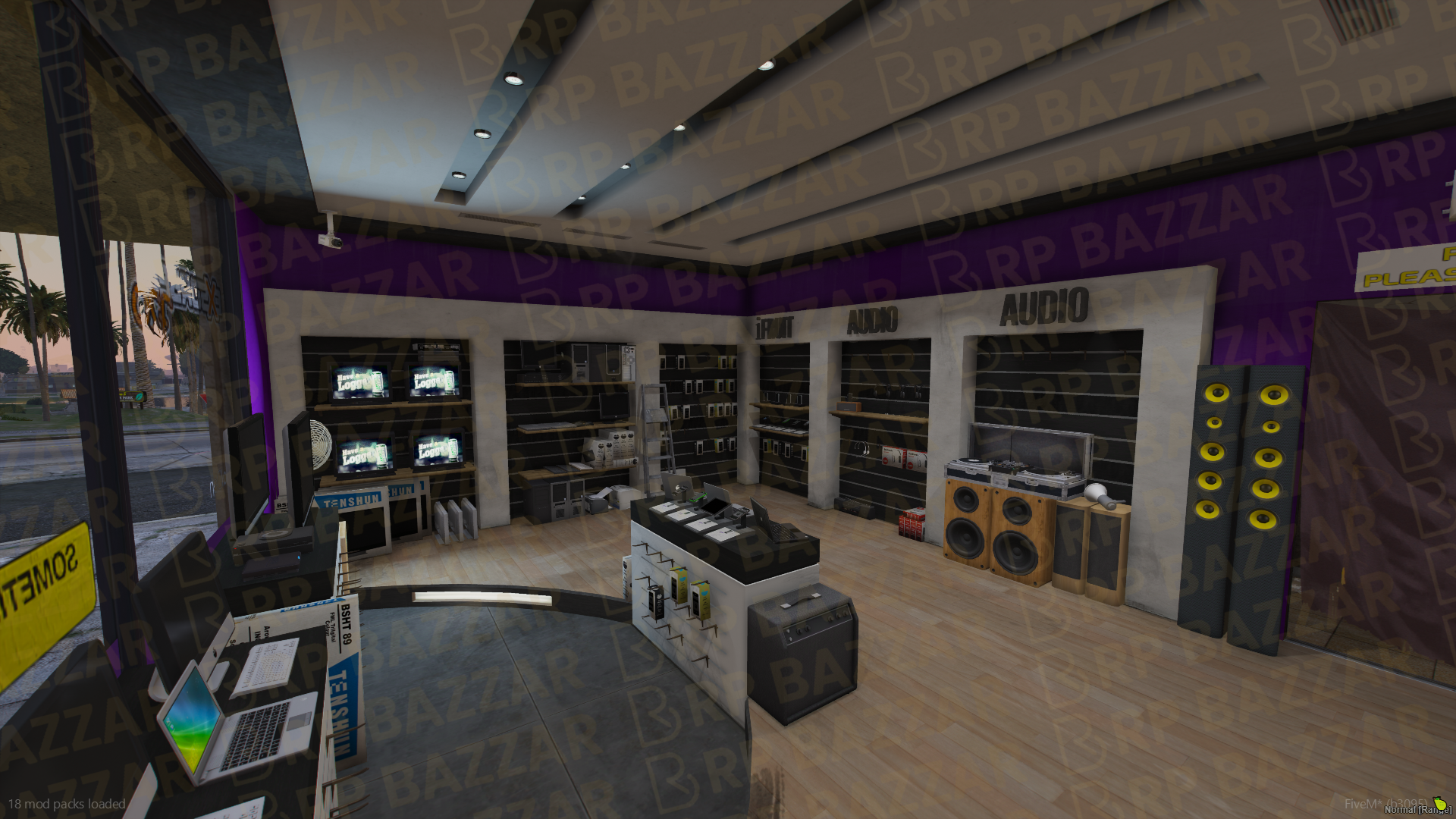 Circuit Electronic Store FiveM MLO — GTA RP Interior — ESX QB QBOX — RPBazzar