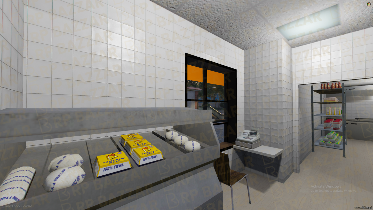 Gritty Sandwich Shop FiveM MLO — GTA RP Interior — ESX QB QBOX — RPBazzar