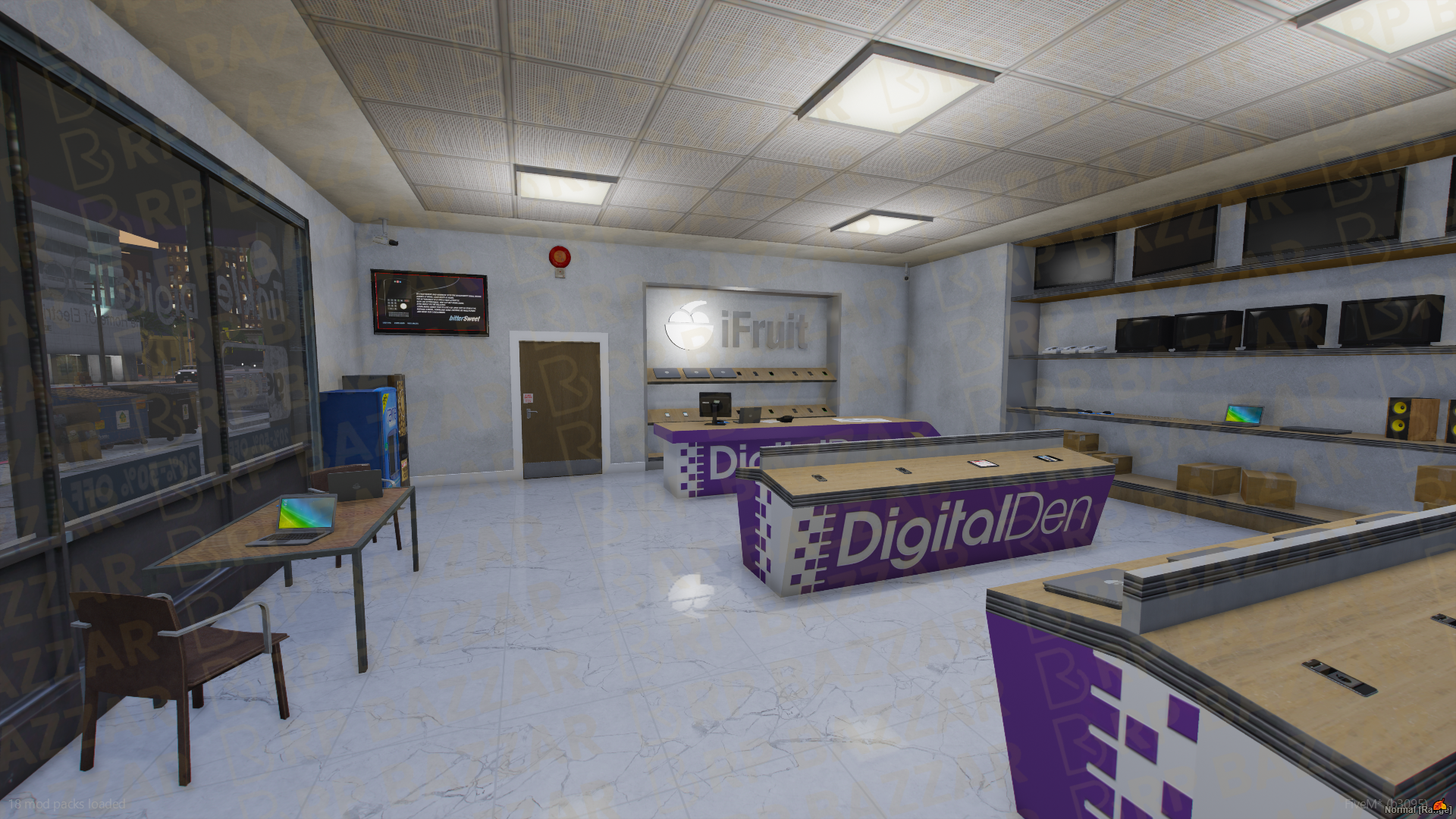 Pixel Electronic Store FiveM MLO — GTA RP Interior — ESX QB QBOX — RPBazzar