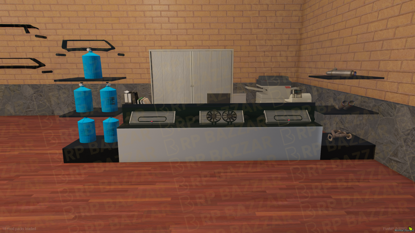 Custom Mechanic Store FiveM MLO — GTA RP Interior — ESX QB QBOX — RPBazzar