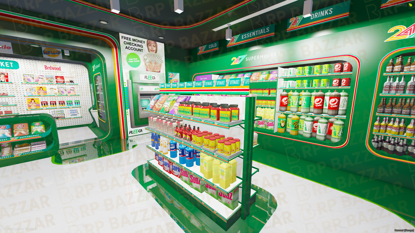Urban 24-7 Store FiveM MLO — GTA RP Interior — ESX QB QBOX — RPBazzar